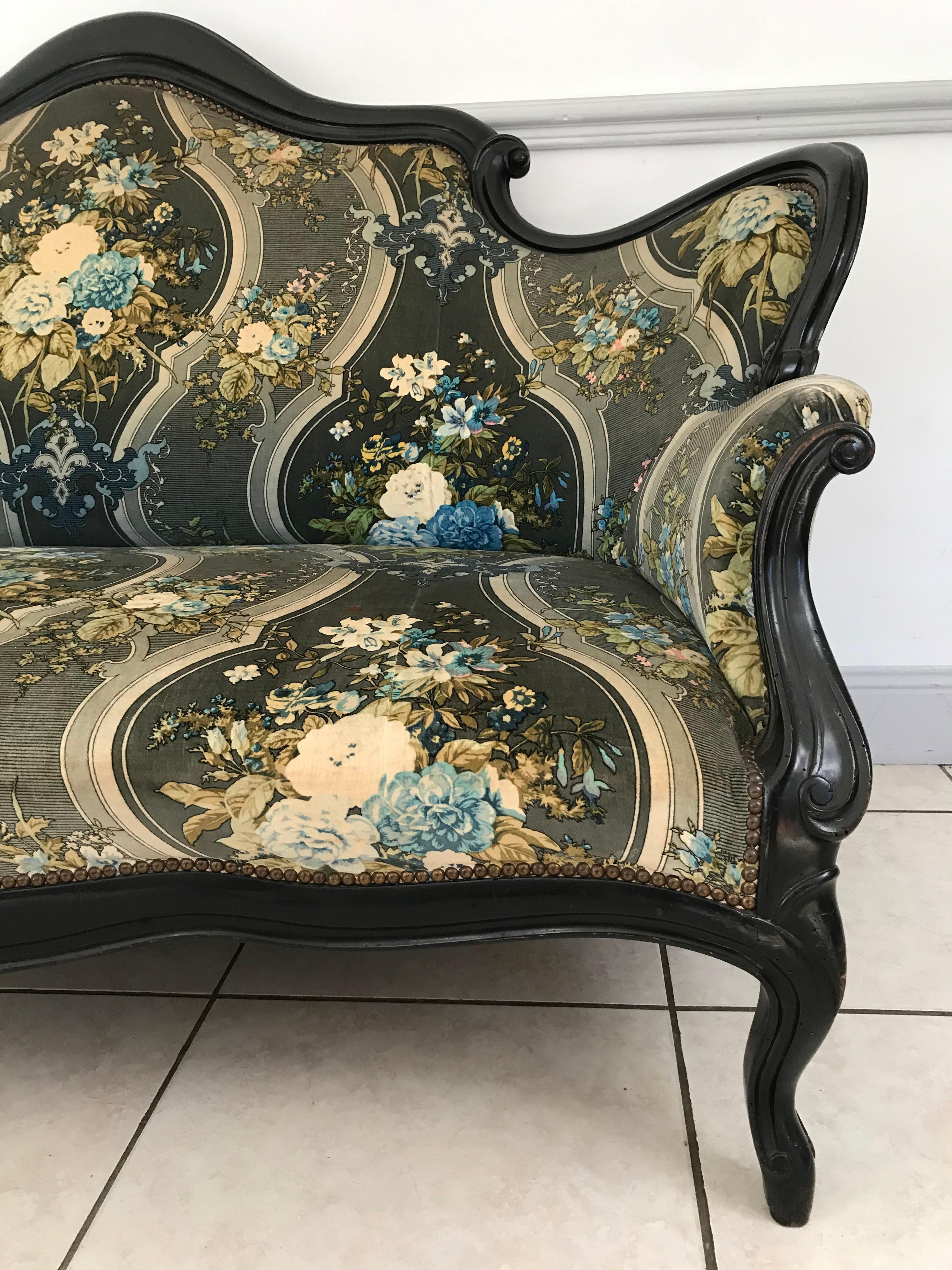 Ensemble salon français Louis XV - Canapé et paire de fauteuils - 19e - France en vente 9