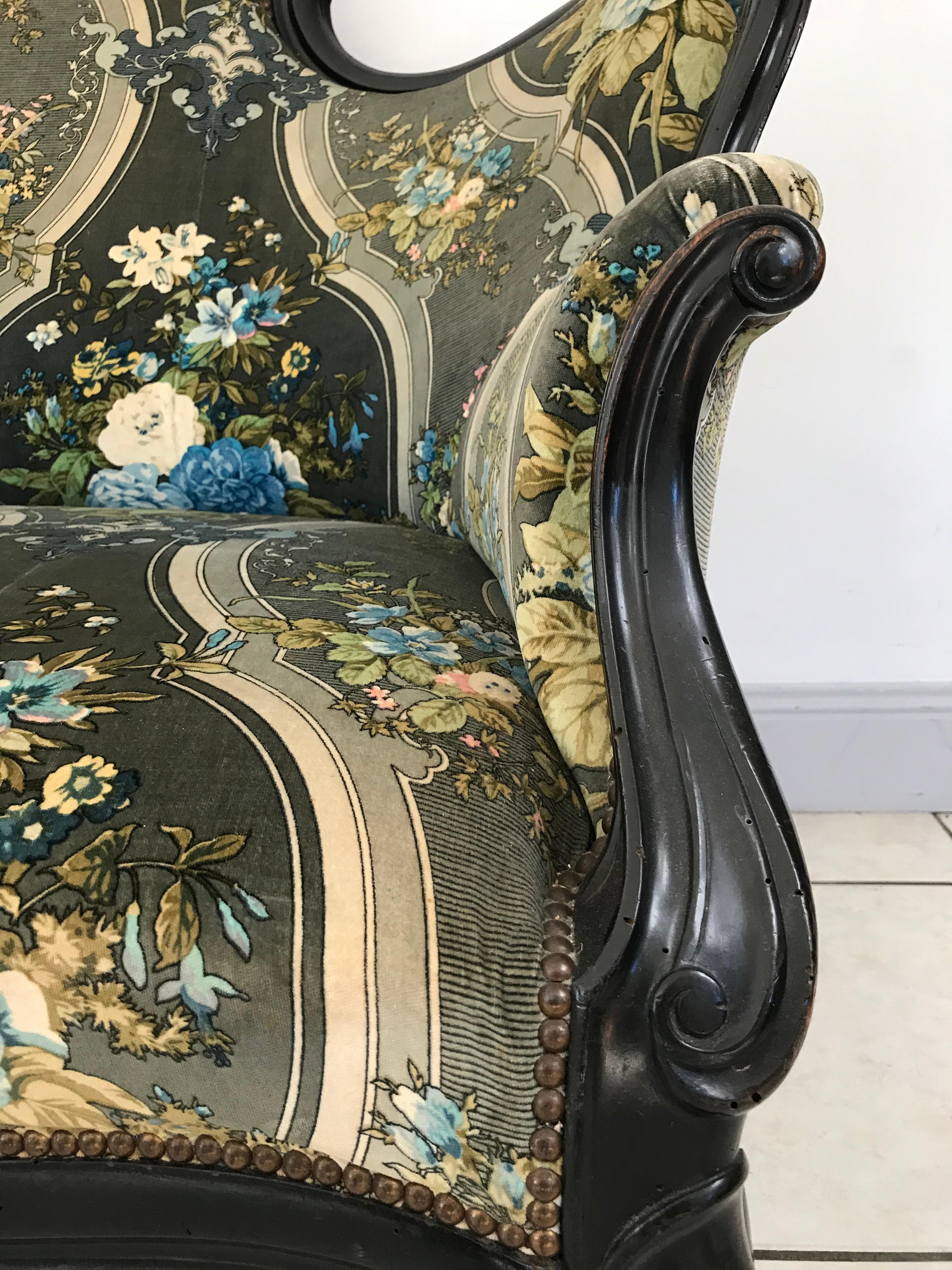 Ensemble salon français Louis XV - Canapé et paire de fauteuils - 19e - France en vente 10