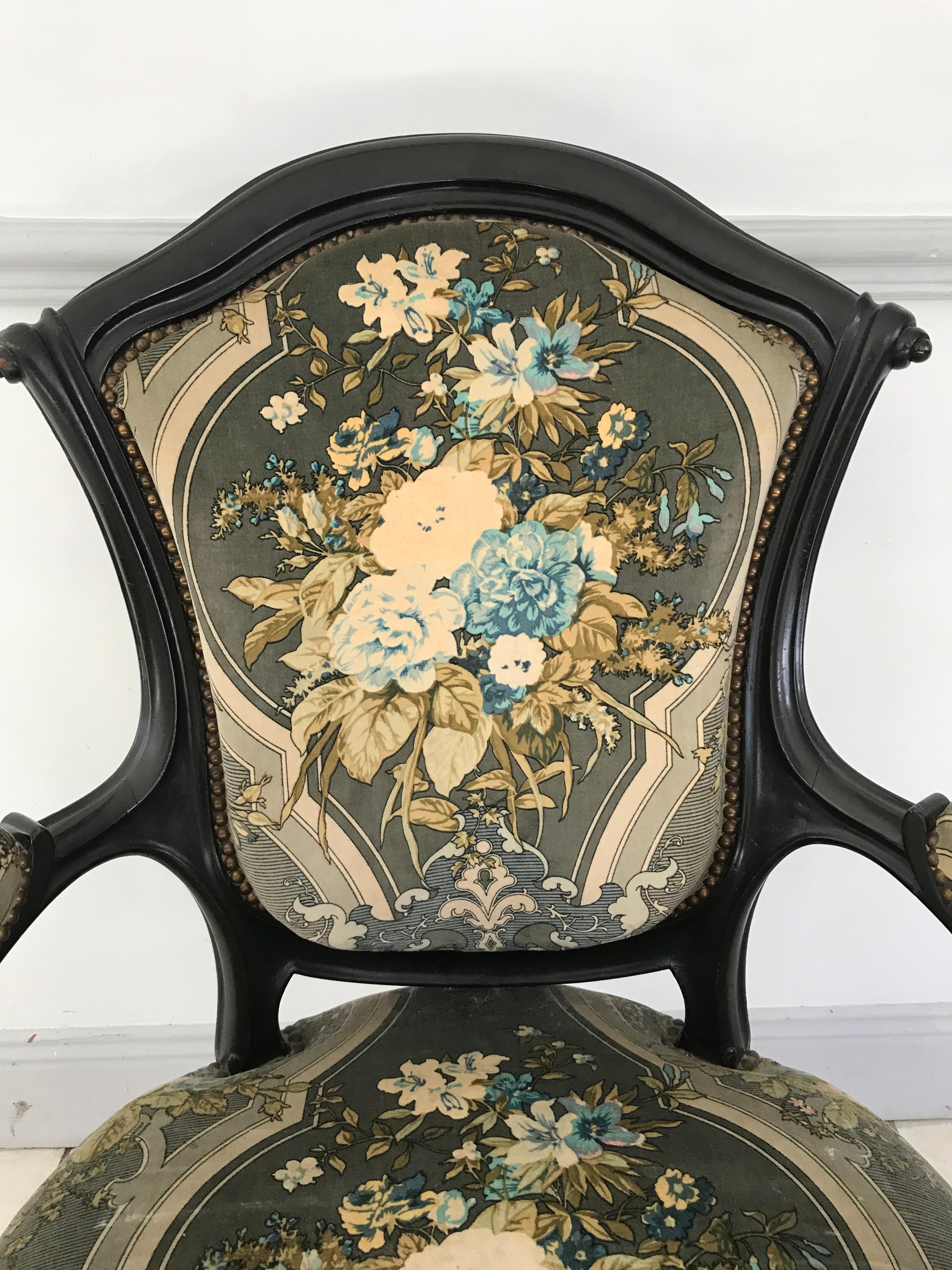 Ensemble salon français Louis XV - Canapé et paire de fauteuils - 19e - France Bon état - En vente à Beuzevillette, FR