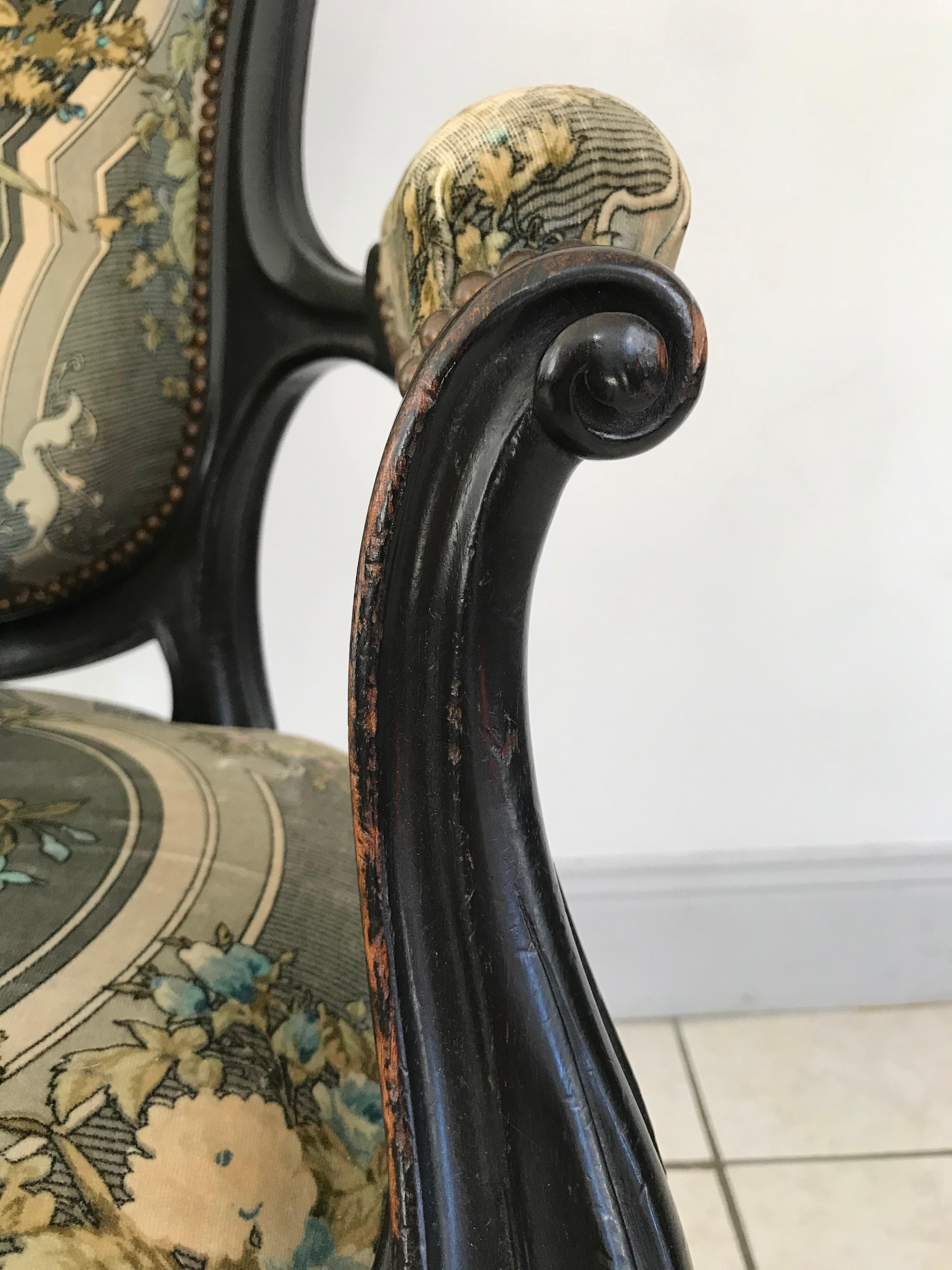 Milieu du XIXe siècle Ensemble salon français Louis XV - Canapé et paire de fauteuils - 19e - France en vente