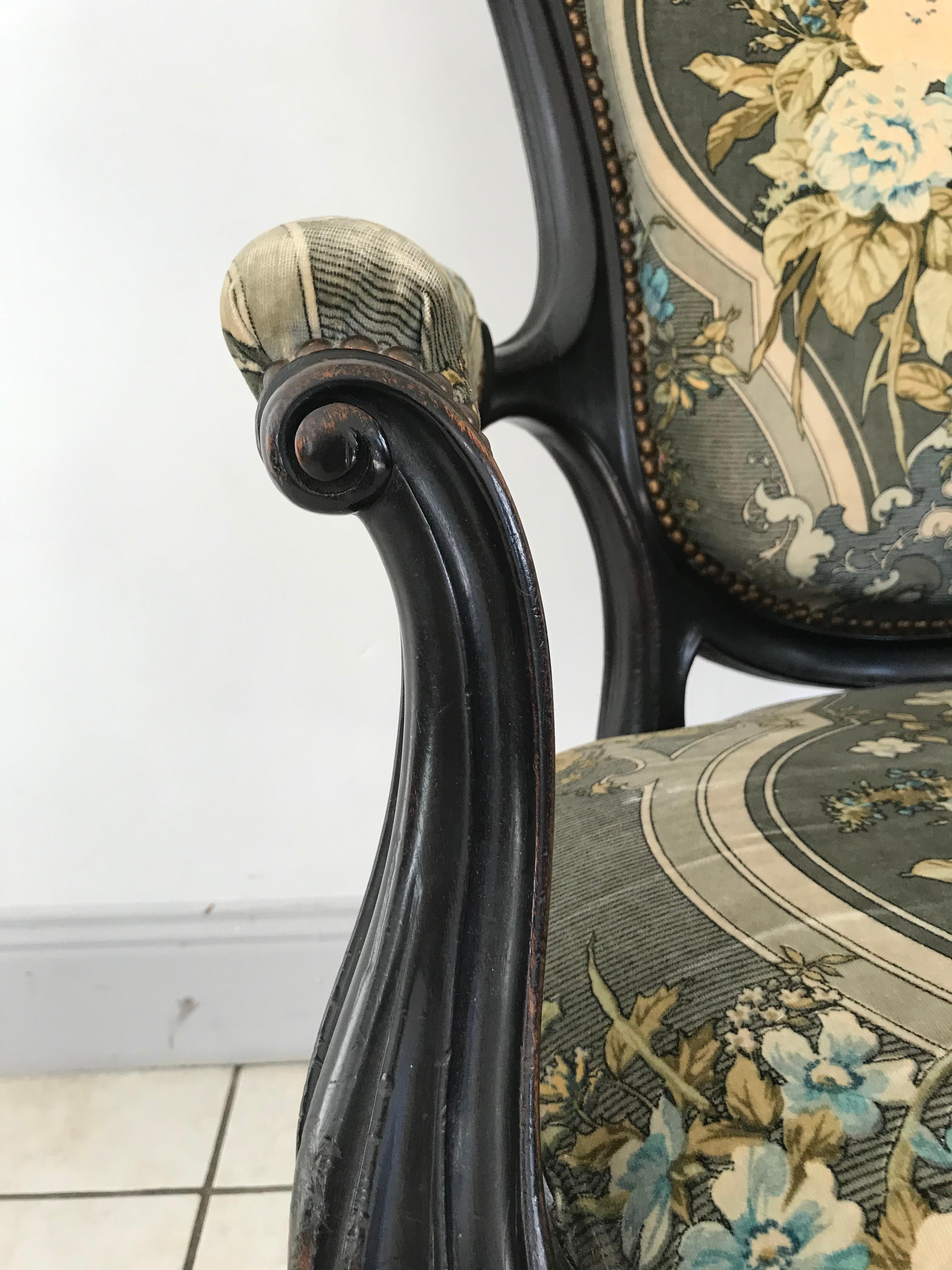 Ensemble salon français Louis XV - Canapé et paire de fauteuils - 19e - France en vente 2