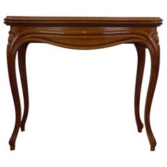 Louis 15 Style Mahogany Console Game Table Napoleon 3 Period