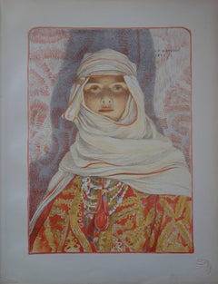 Orientalische orientalische Frau (Femme du Riff) – Originallithographie (1897-1898)