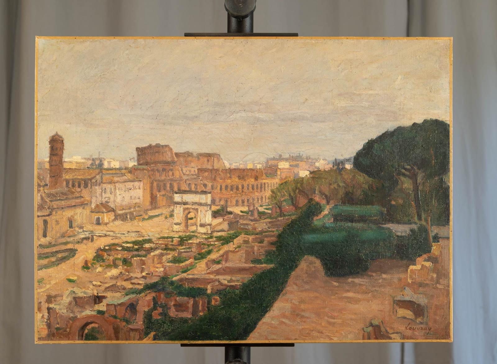Roma, el Arco de Tito - Painting de Louis Abel Lauvray