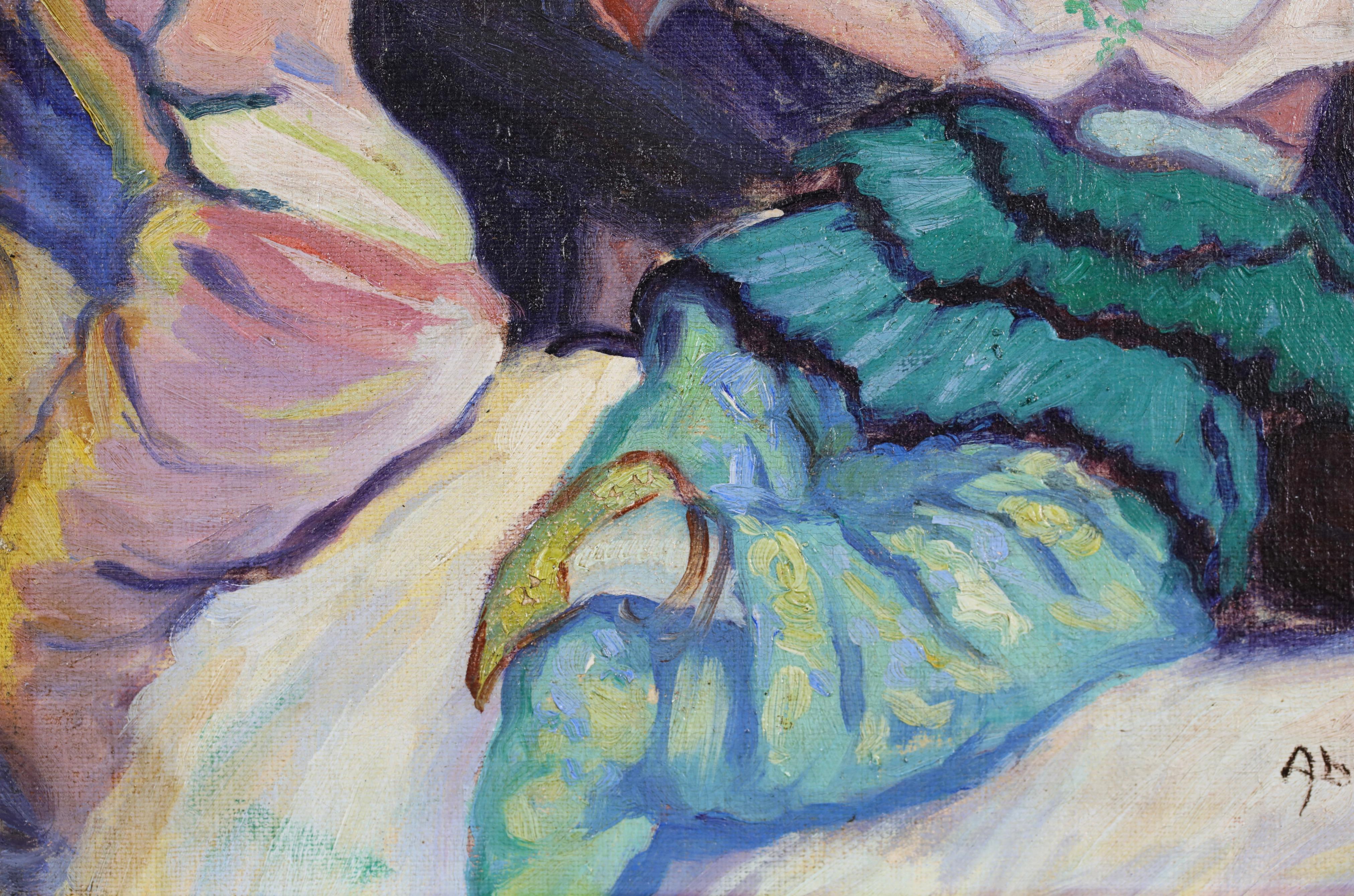 Le Cabaret - Montmartre 1897- Óleo figurativo impresionista de Louis Abel-Truchet en venta 3