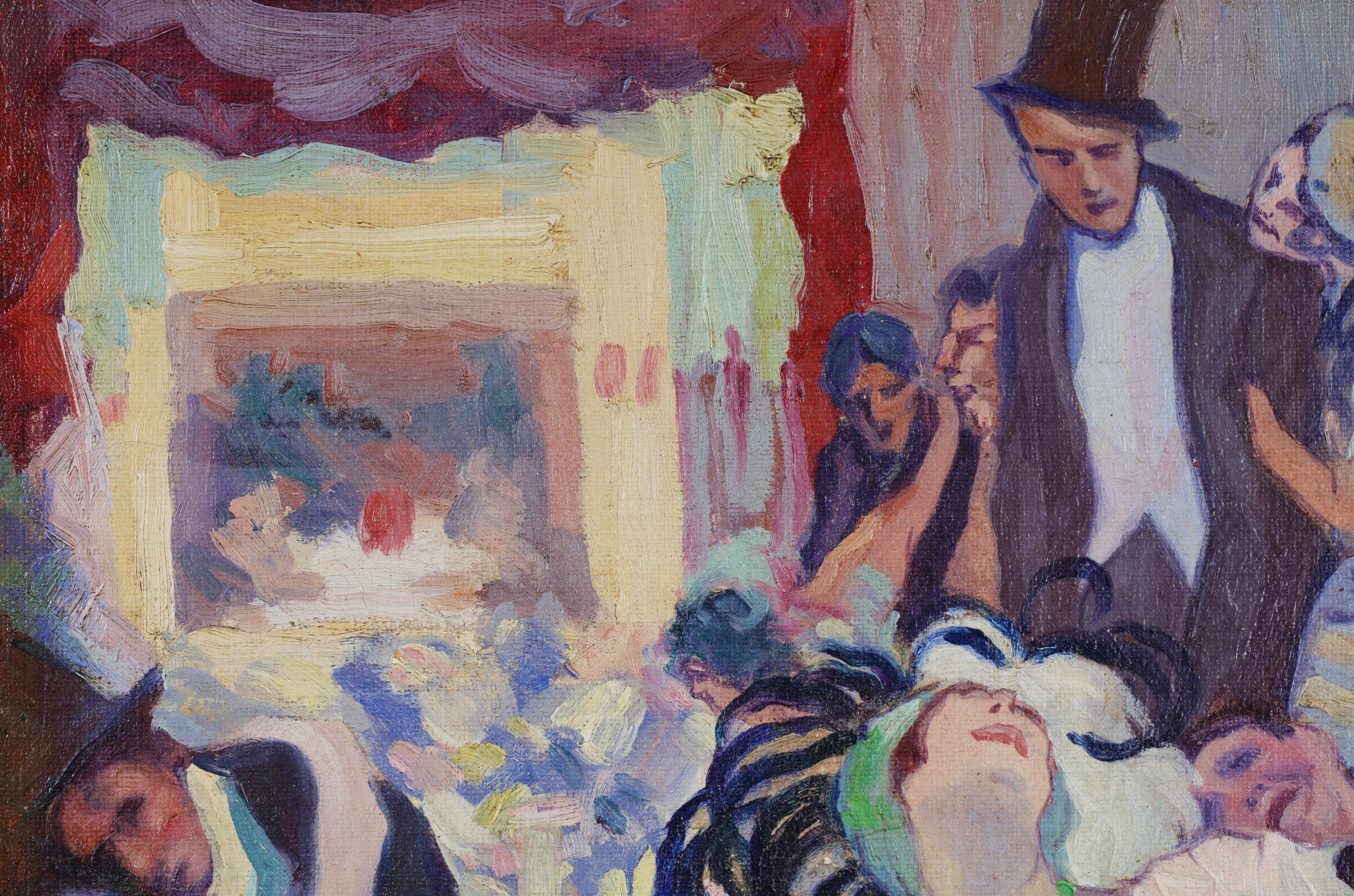 Le Cabaret - Montmartre 1897- Óleo figurativo impresionista de Louis Abel-Truchet en venta 7