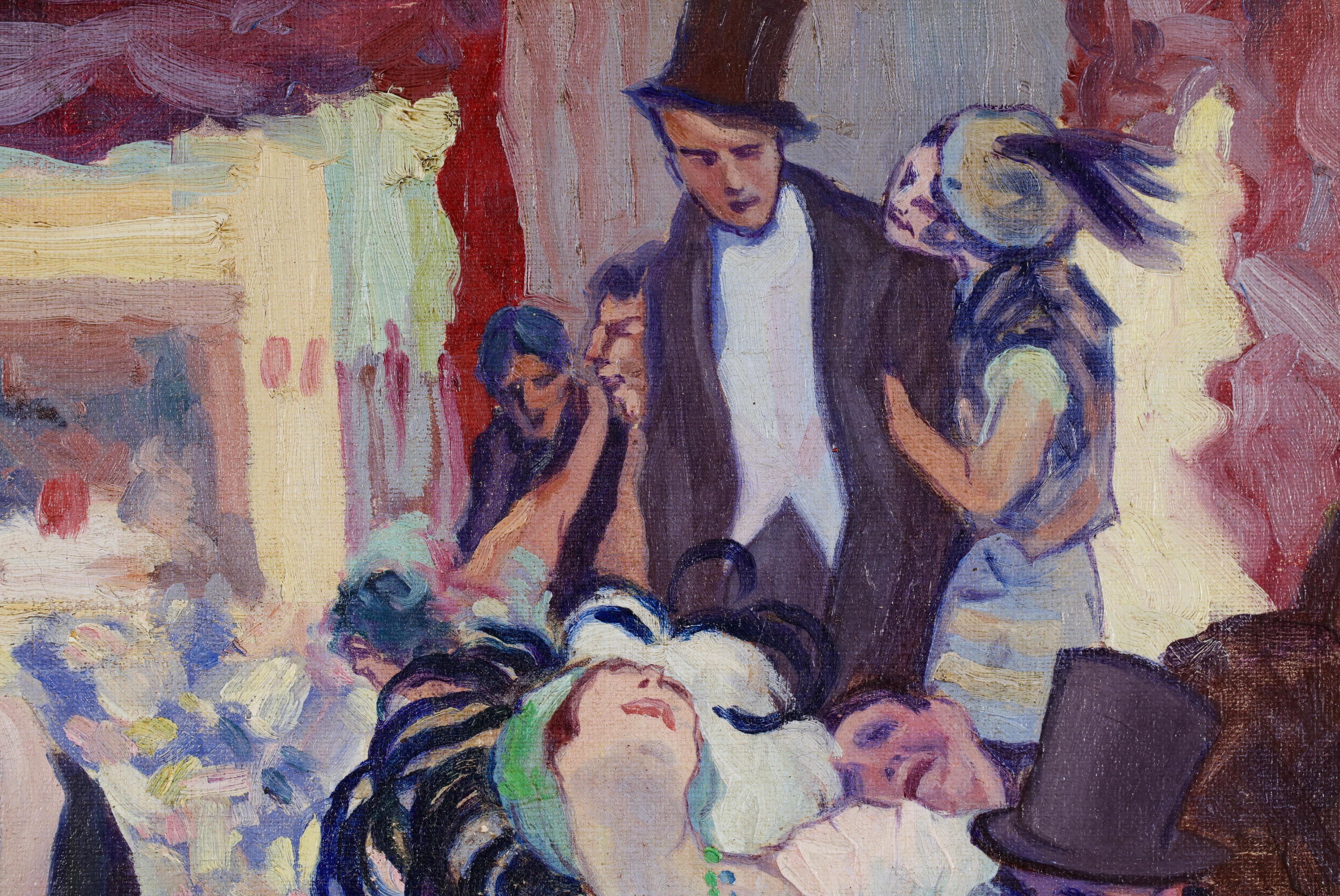 Le Cabaret - Montmartre 1897- Óleo figurativo impresionista de Louis Abel-Truchet en venta 8