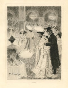 "Le Cafe de Paris" original etching