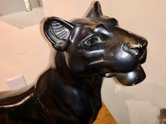 Louis Carvin Black Panther Art Deco Bronze Sculpture