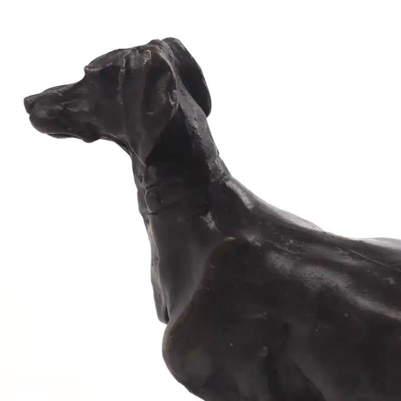 Louis-Albert Carvin Early 20th Century Bronze Sculpture of a Dog In Good Condition For Sale In London, GB
