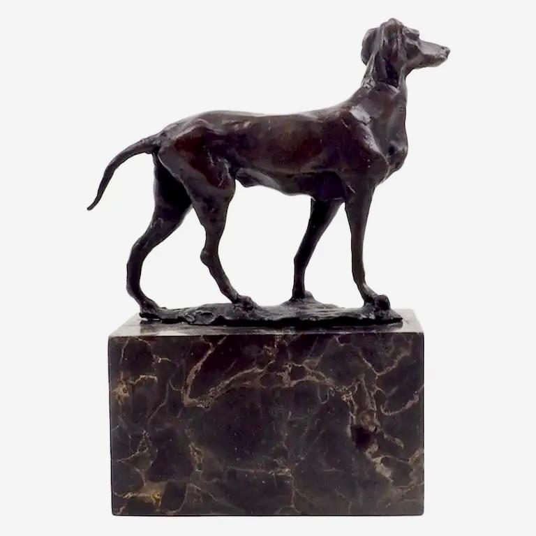 Bronze Louis-Albert Carvin, début du 20e siècle, sculpture en bronze d'un chien en vente