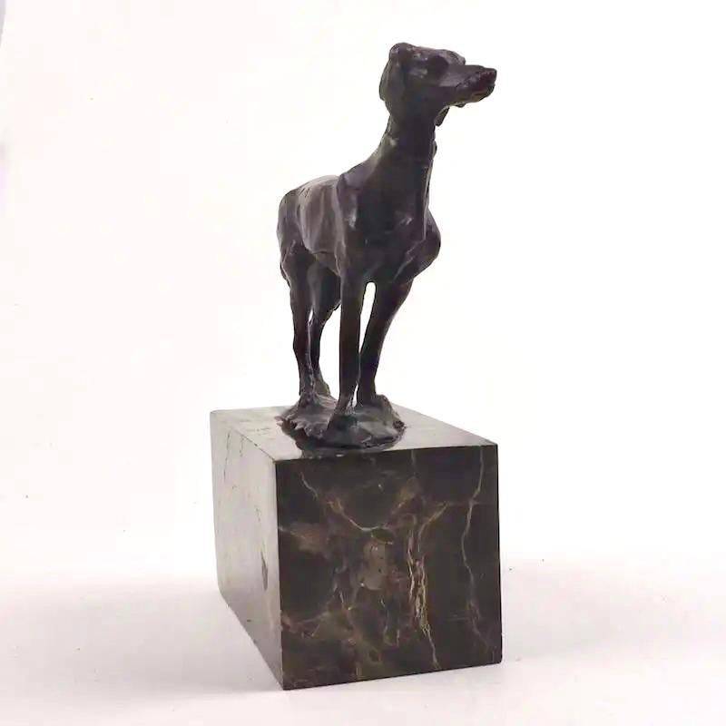 Louis-Albert Carvin Early 20th Century Bronze Sculpture of a Dog For Sale 4