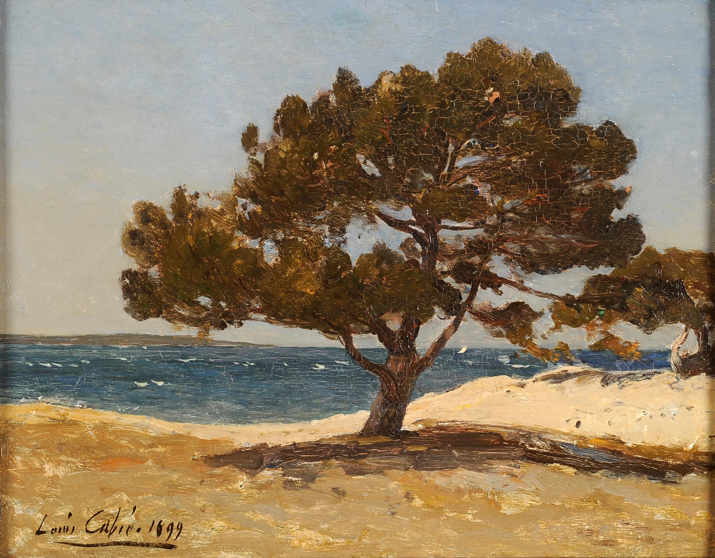 Strand am Cap Ferret in Bassin d'Arcachon – Painting von Louis-Alexandre Cabié