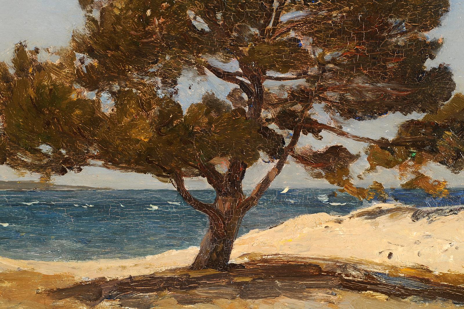 Strand am Cap Ferret in Bassin d'Arcachon (Französische Schule), Painting, von Louis-Alexandre Cabié
