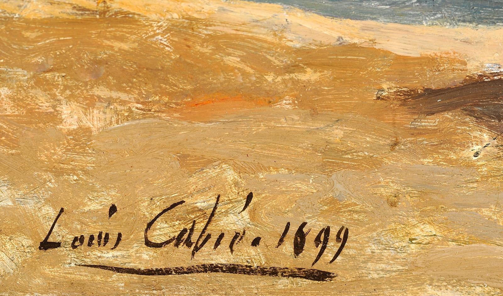 Strand am Cap Ferret in Bassin d'Arcachon (Braun), Figurative Painting, von Louis-Alexandre Cabié