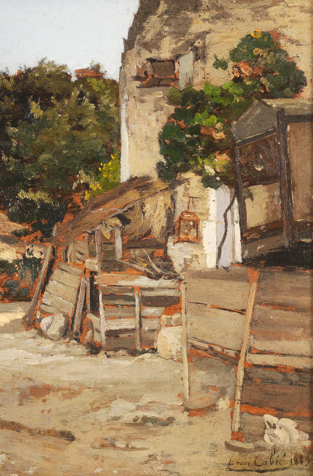 Farm in Andernos près d'Arcachon - École française Painting par Louis-Alexandre Cabié