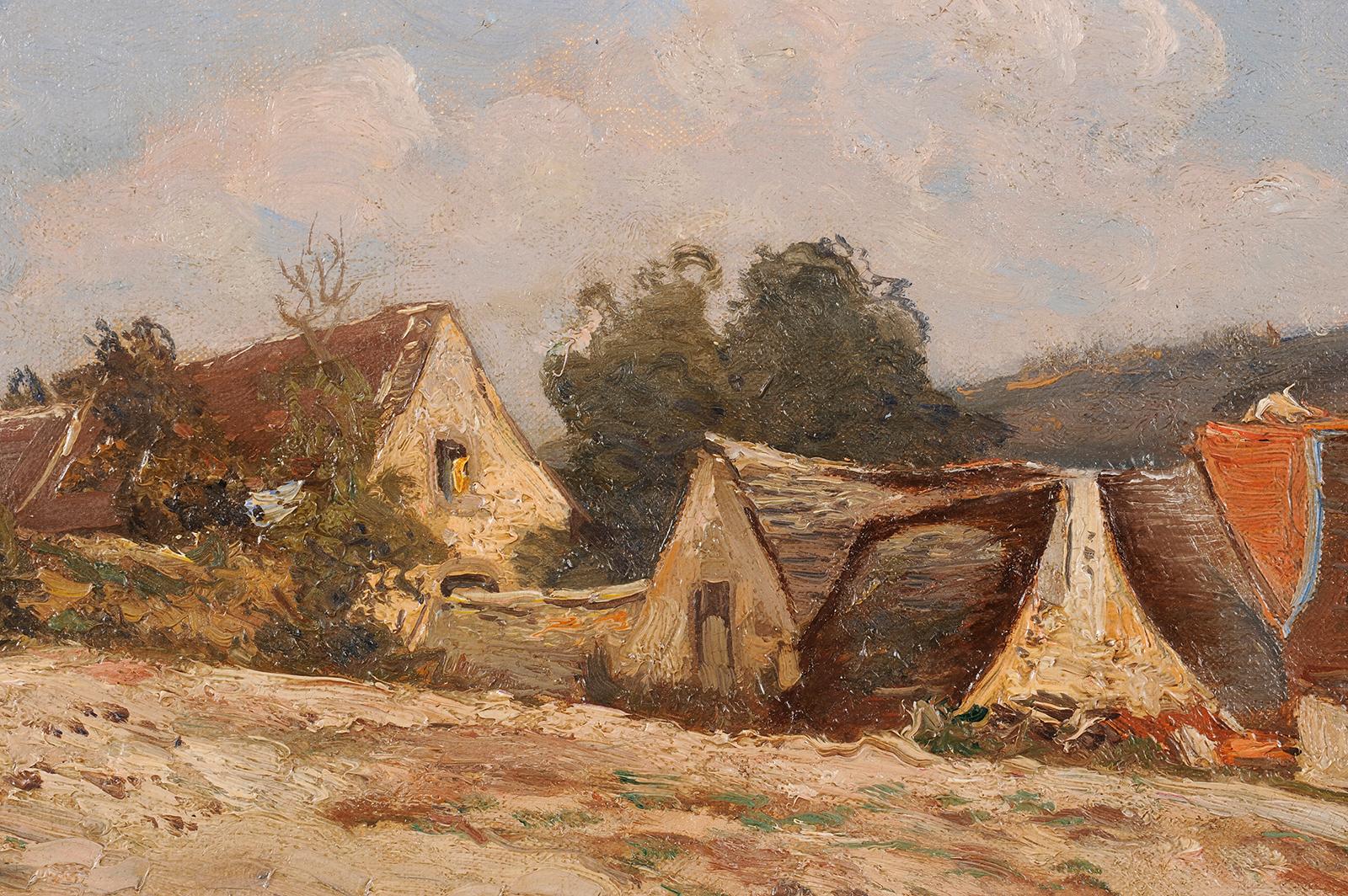 Case a Tayac Eyzies in Périgord Dordogne - Painting Scuola francese di Louis-Alexandre Cabié