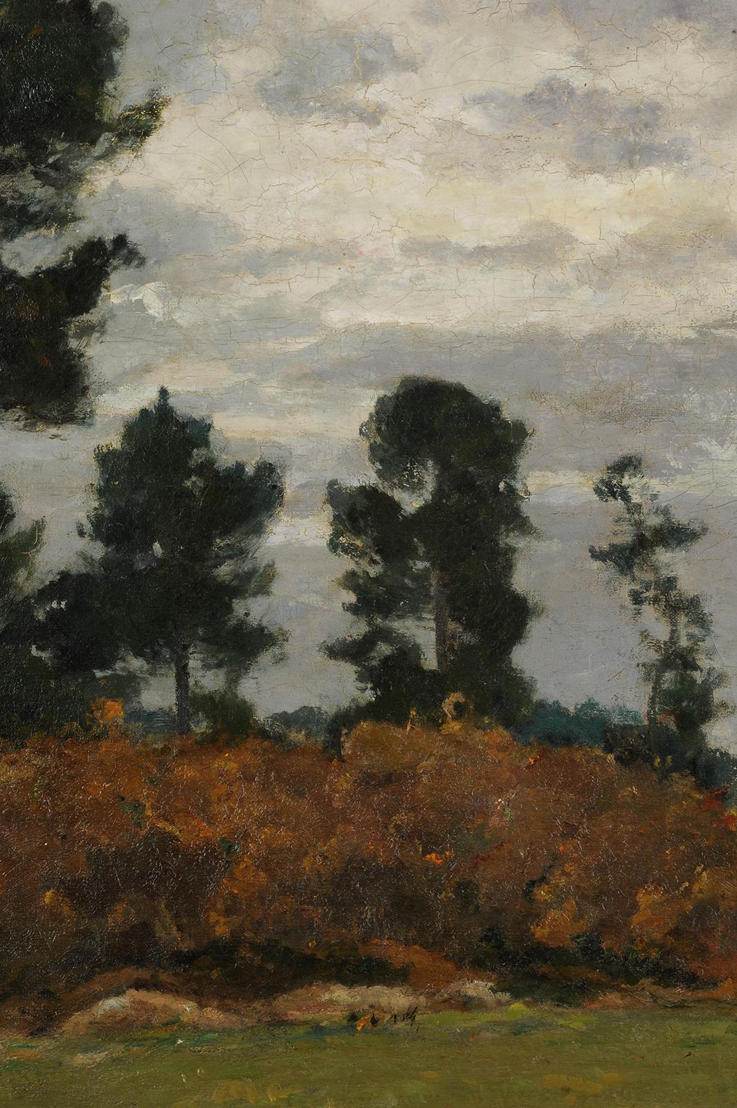 Louis-Alexandre CABIÉ
(Dol-de-Bretagne 1853 - Bordeaux 1939)
Landes at Pessac, near Bordeaux - Gironde
Oil on canvas
H. 126 cm; W. 201 cm
Signed lower left

Louis Cabié, a renowned artist in France, particularly in the Bordeaux region, even during
