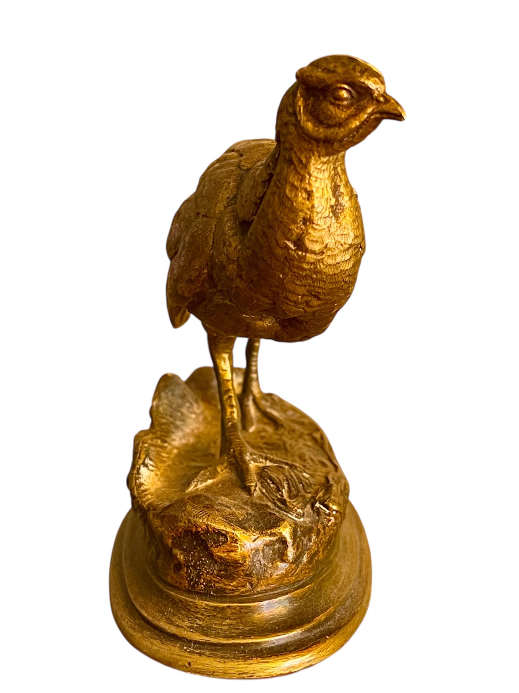Louis Alfred Barye - Bronze, Pheasant In Good Condition For Sale In Beaune, FR