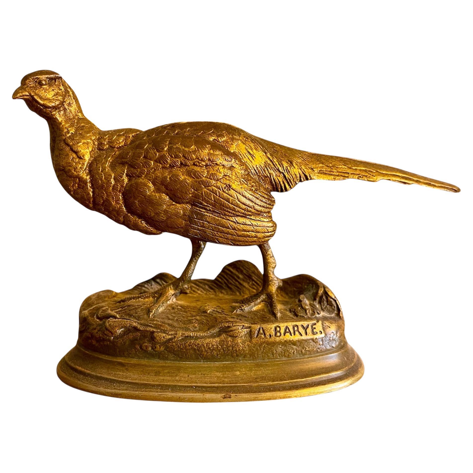 Louis Alfred Barye - Bronze, Pheasant For Sale