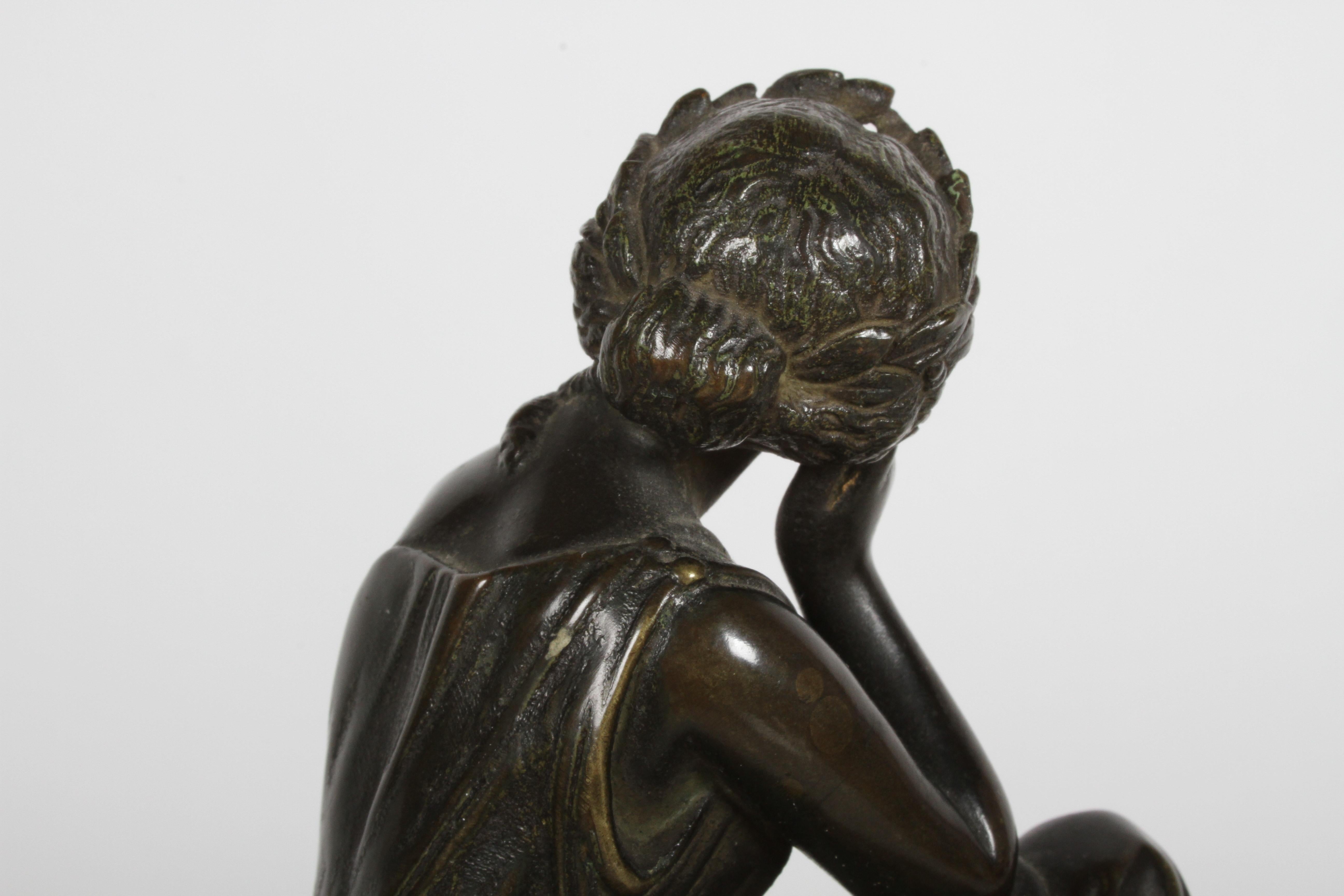 Louis Alfred Habert, figura in bronzo francese del XIX secolo raffigurante la musa Terpsichore in vendita 5