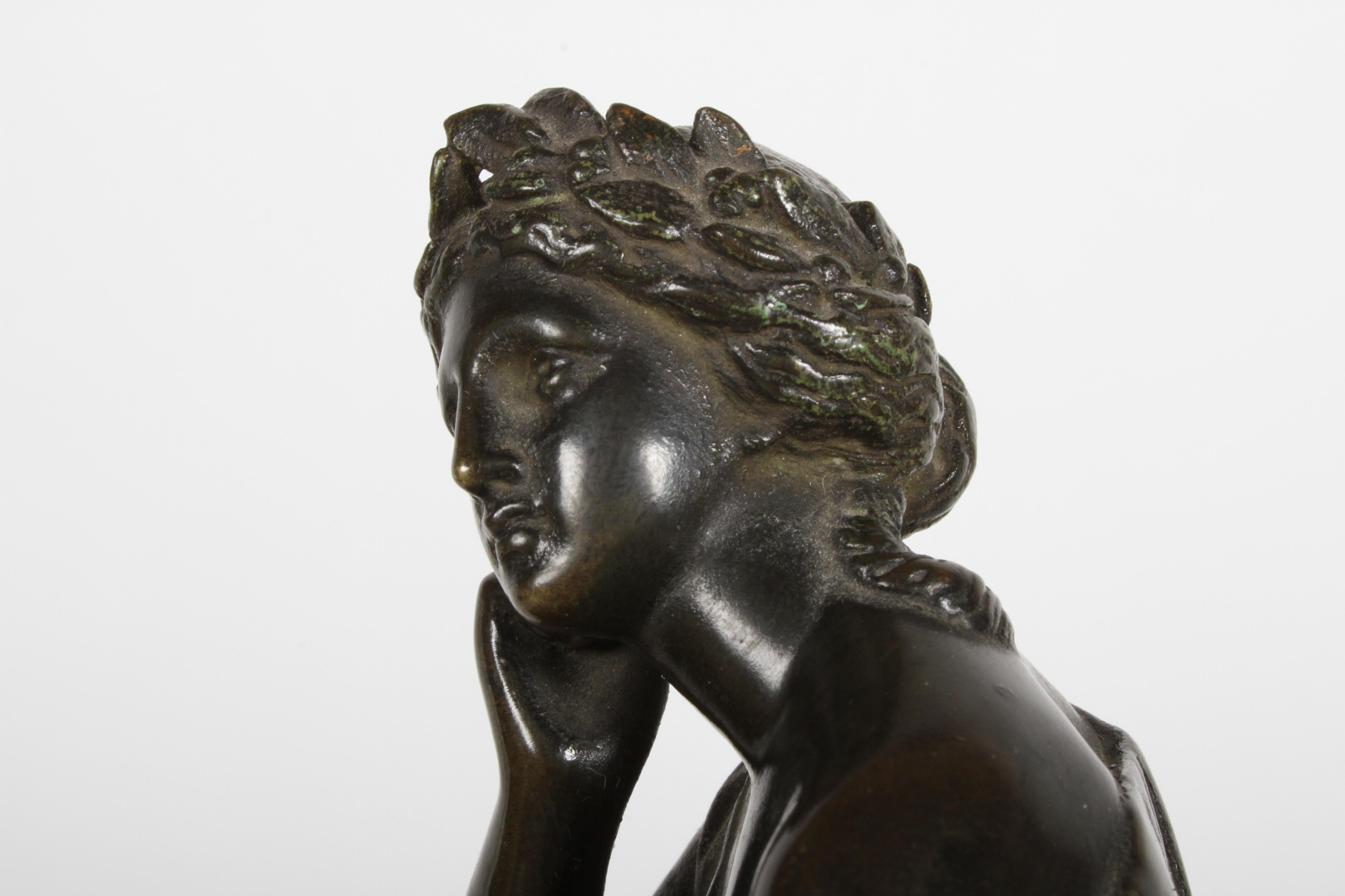 Louis Alfred Habert, figura in bronzo francese del XIX secolo raffigurante la musa Terpsichore in vendita 7
