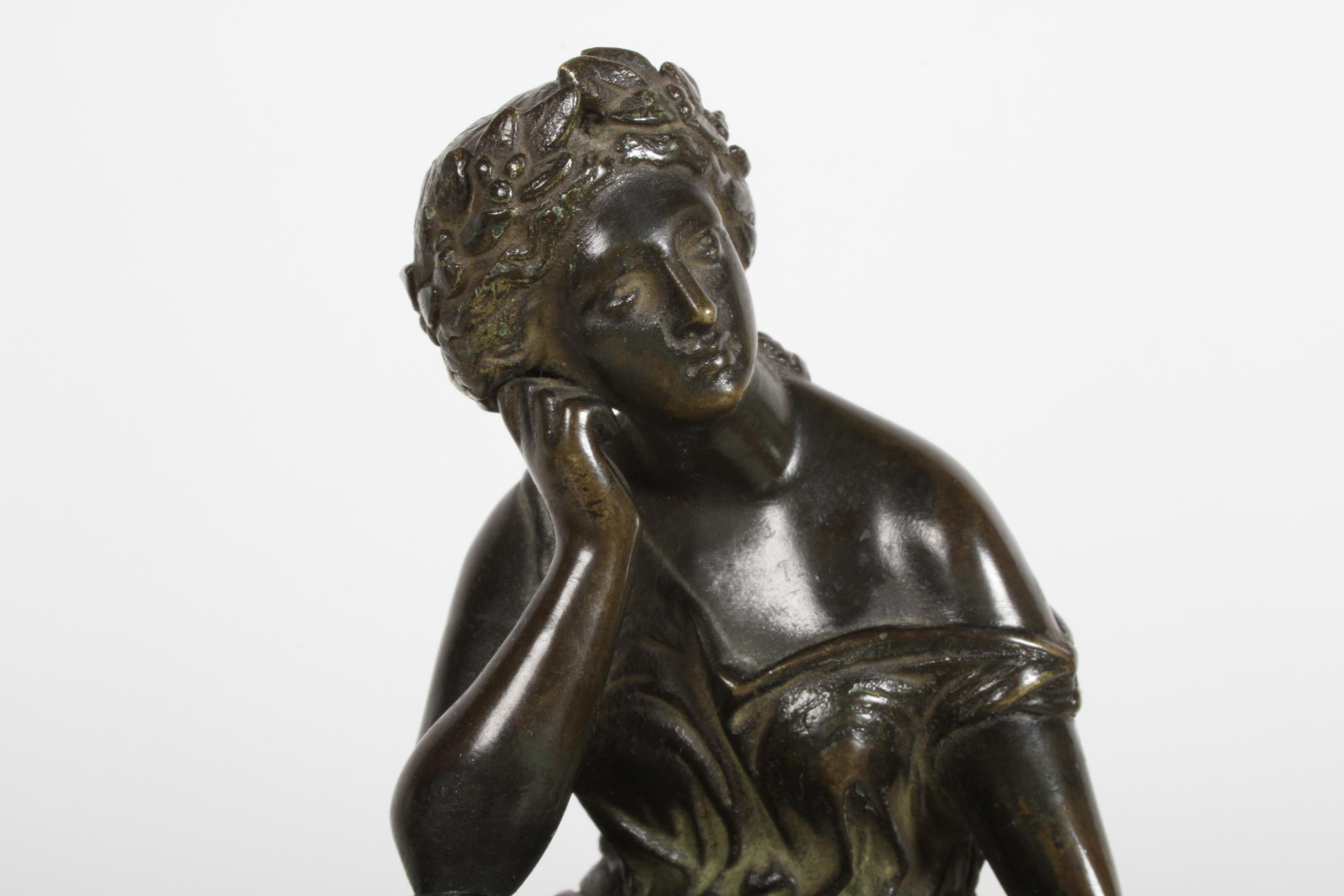 Französische Bronzefigur der Muse Terpsichore von Louis Alfred Habert aus dem 19. Jahrhundert im Angebot 11