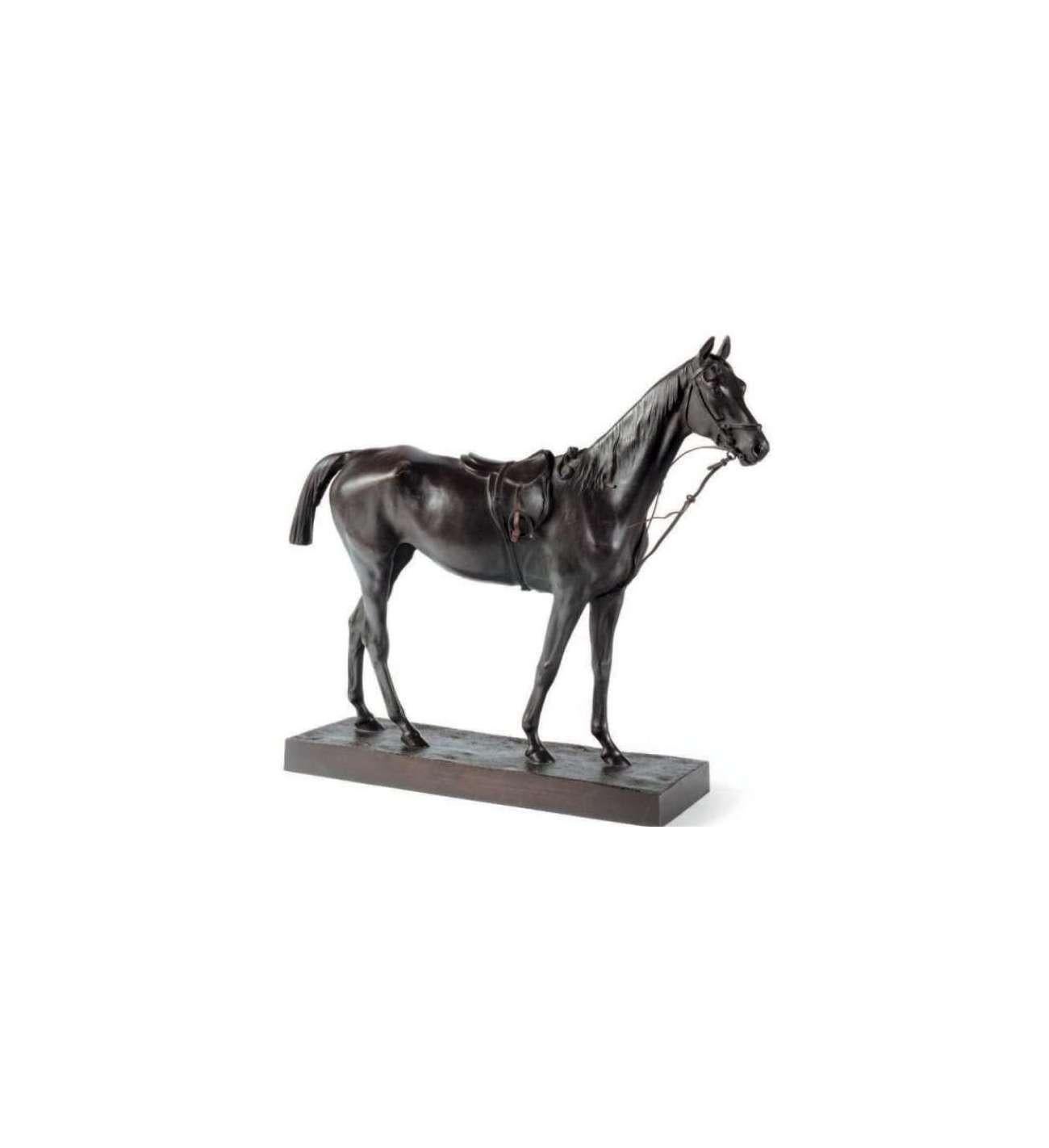 Louis Alfred Joseph CUVELIER,  Bronce + Caballo de carreras estacionario - Sculpture de Louis Alfred Joseph Cuvelier