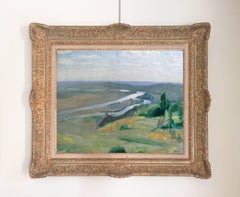 Landscape by Louis Anquetin 'La Seine a Vétheuil ' 1892 Oil Canvas Impressionist