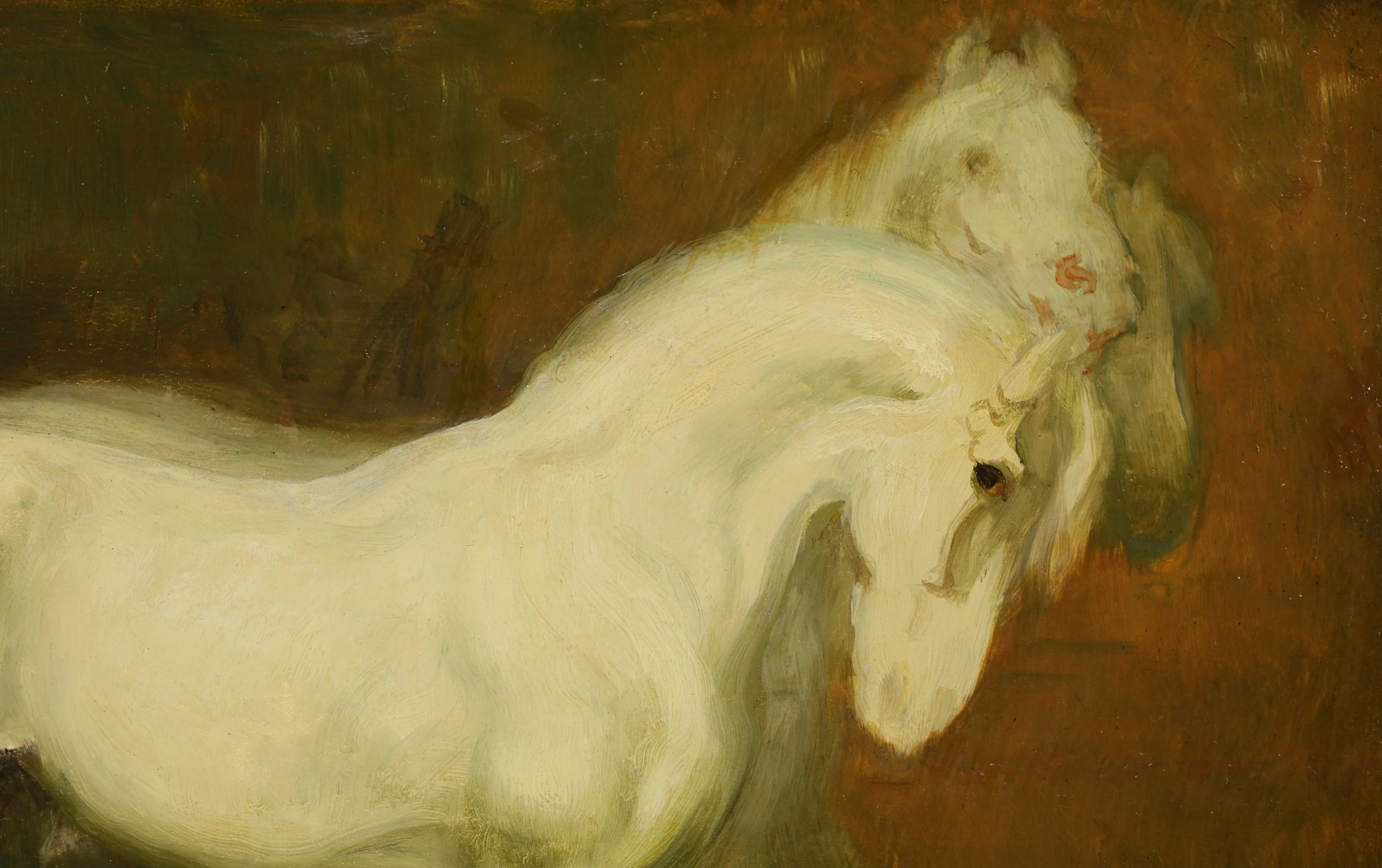 Les Trois Chevaux - Pintura al óleo modernista de animales de Louis Anquetin en venta 3