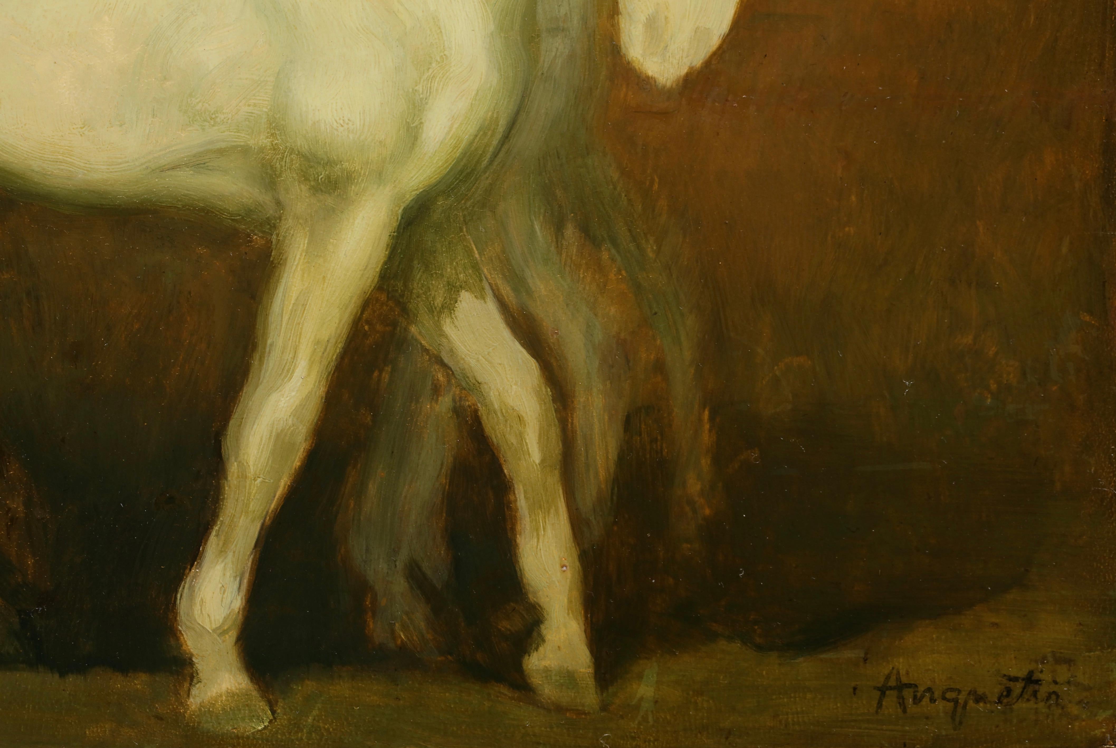 Les Trois Chevaux - Pintura al óleo modernista de animales de Louis Anquetin en venta 7