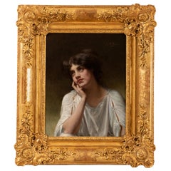 Louis Armand Huet, Portrait of a Woman, 20th Century Painting