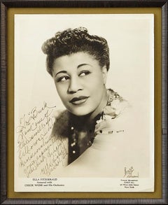 Louis Armstrong and Ella Fitzgerald Signed Photographs, American Jazz Legends