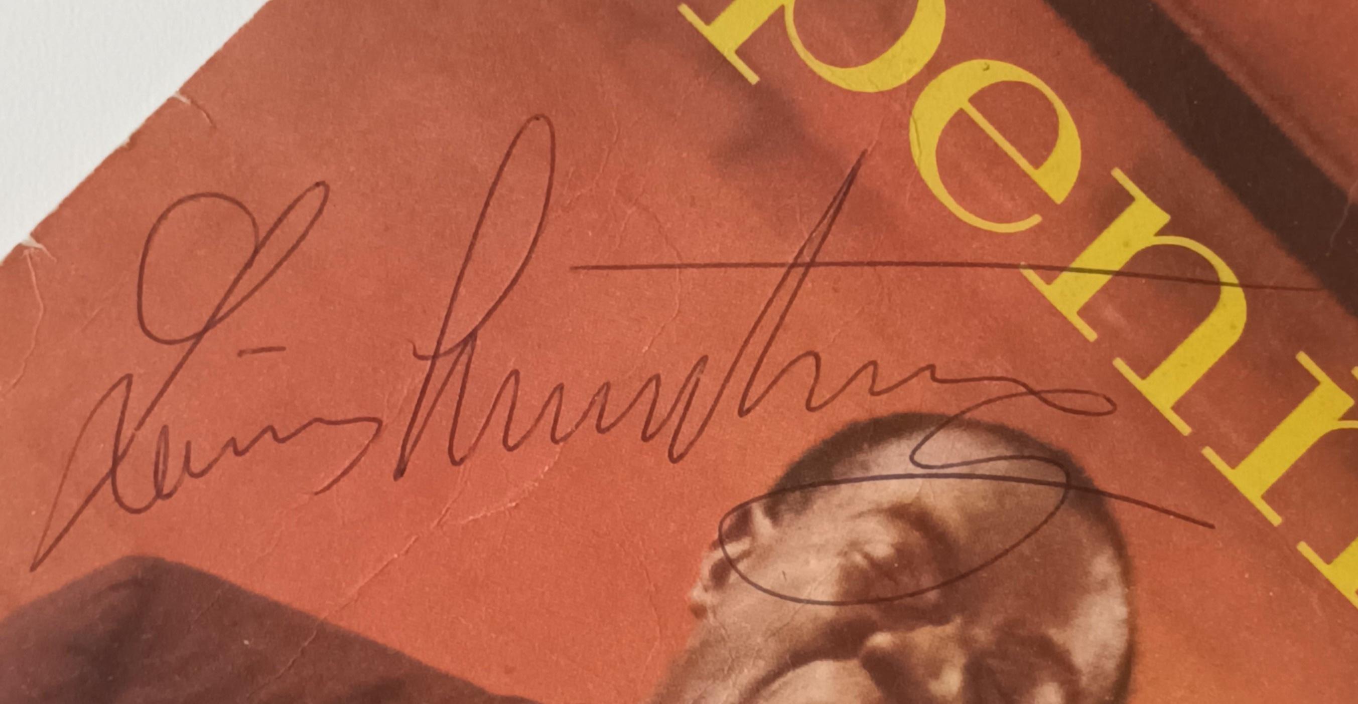 Autographe de Louis Armstrong Bon état - En vente à Jersey, GB