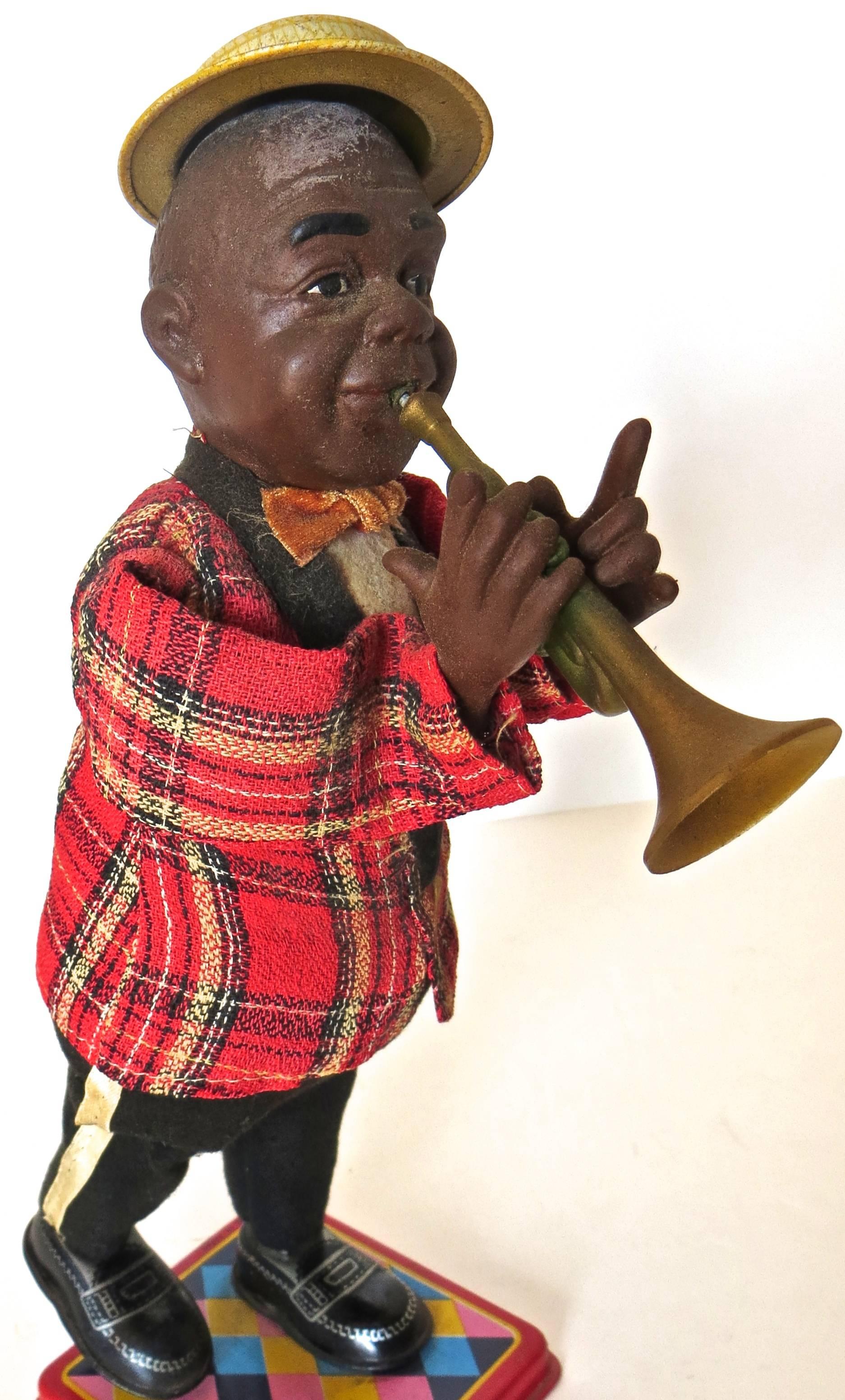 Japanese Louis Armstrong 'Satchmo' Wind Up Toy, American, circa 1950's