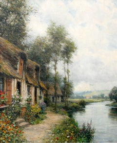 Afternoon on the River: 20th Century Impressionist Oil Painting