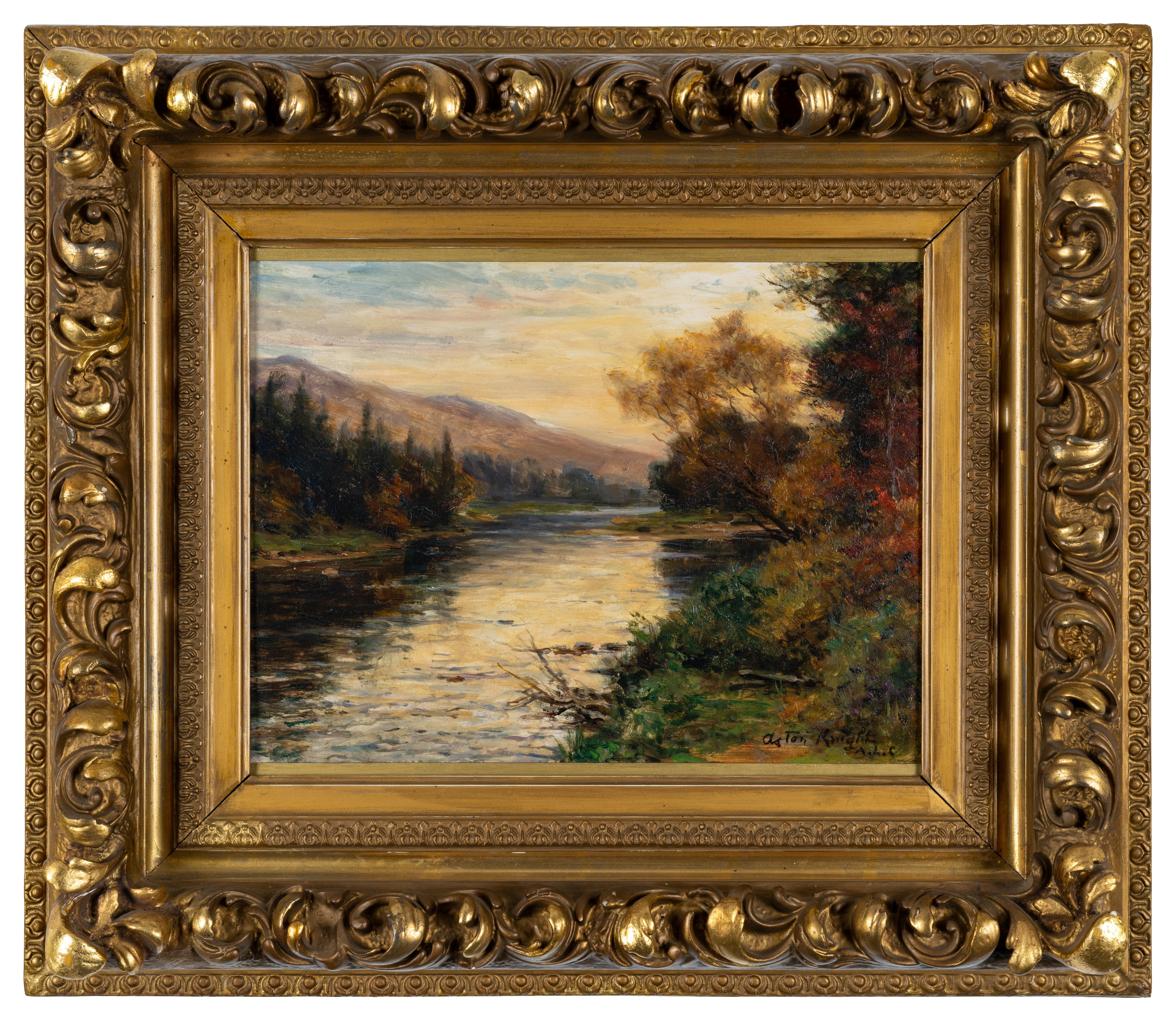 Louis Aston Knight Landscape Painting - River in Autumn