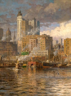 Vintage The Giant Cities, New York By Louis Aston Knight