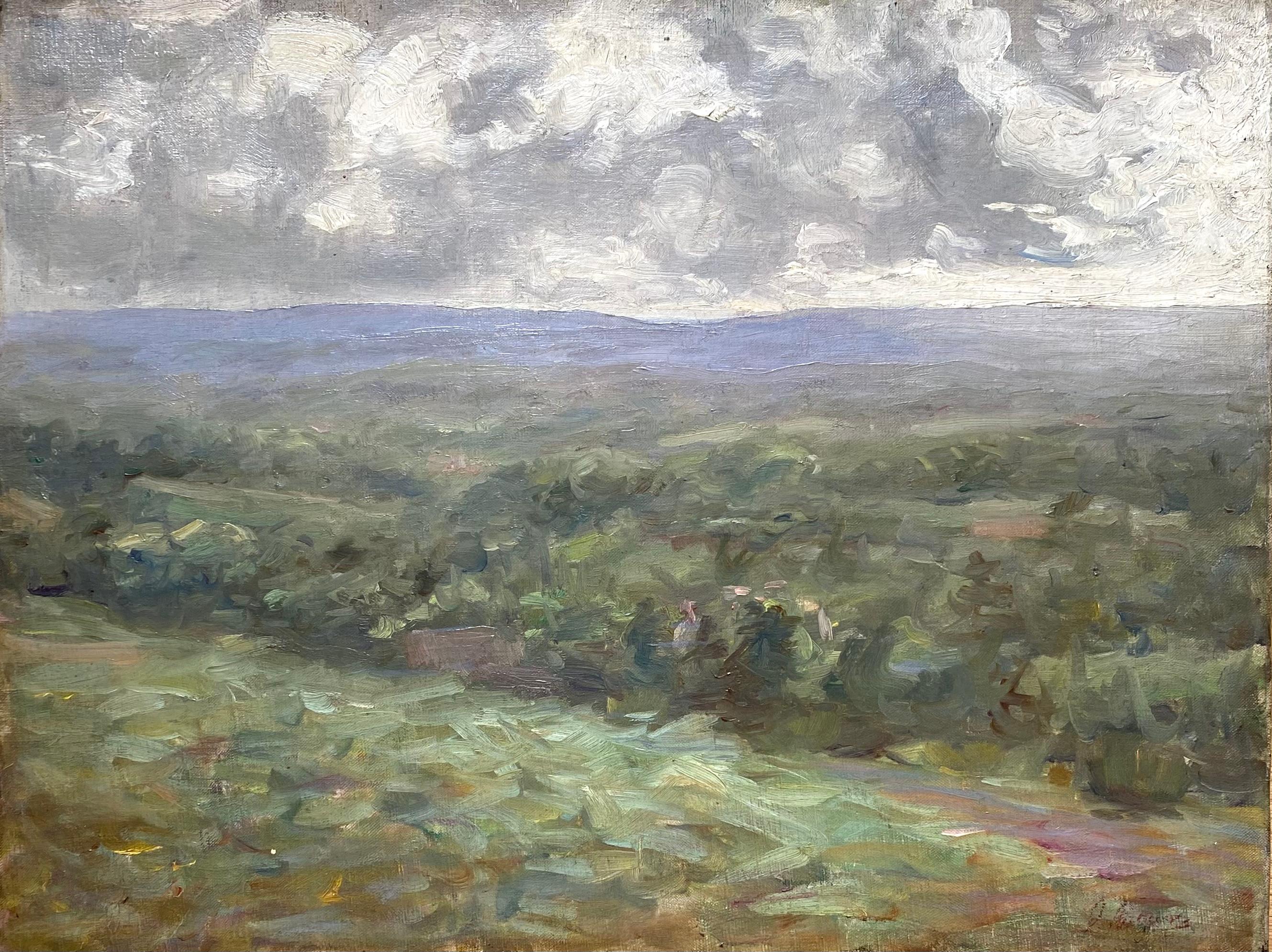 Landscape Painting di Louis-Auguste Auguin - Paesaggio della Charente (vicino a Bordeaux)