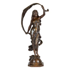 A Fine Patinated Bronze Statue Entitled ‘AURORE’ by Auguste Moreau