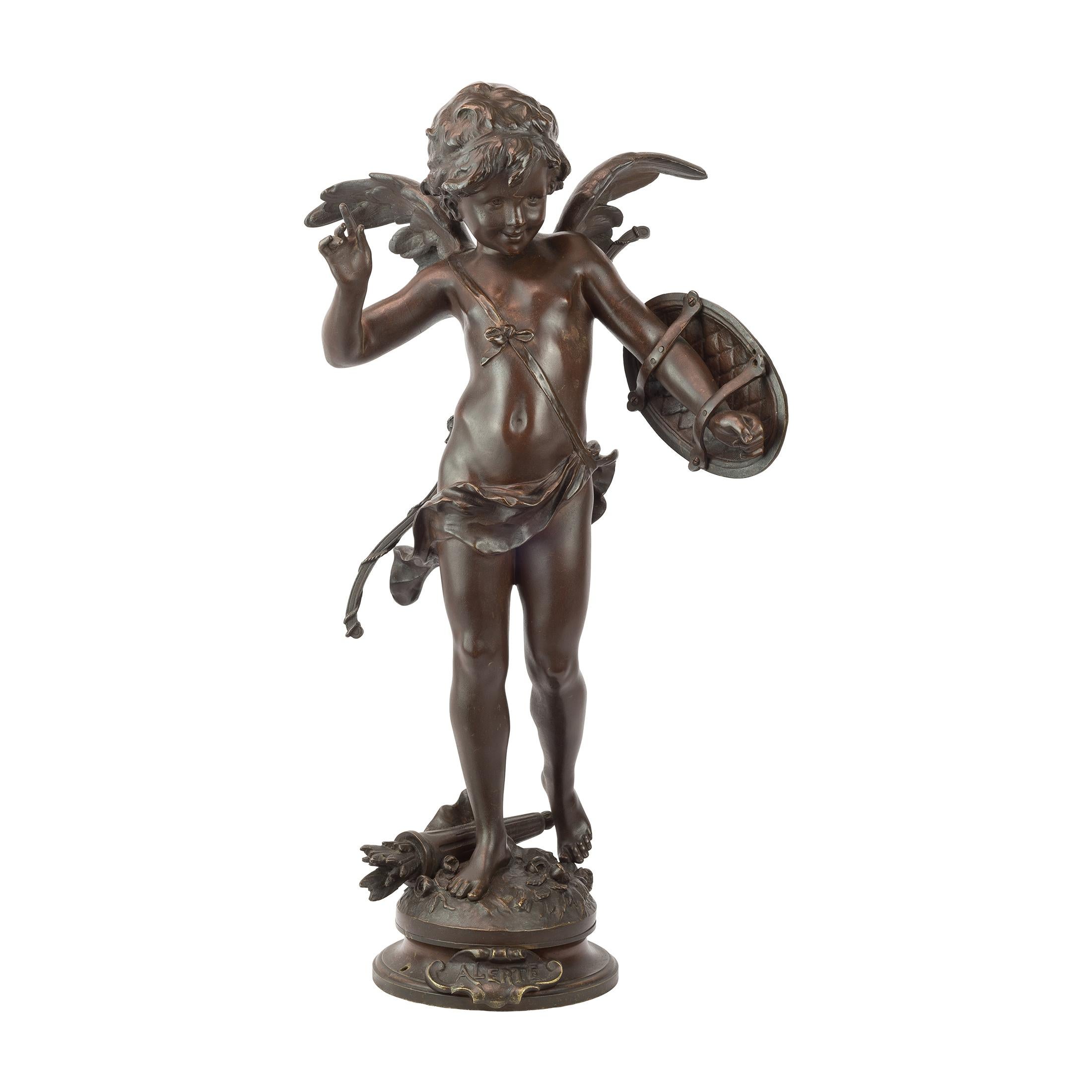 Figurative Sculpture de Louis Auguste Moreau - Alerte
