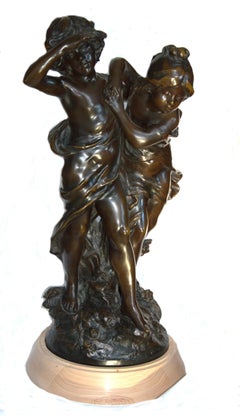 Louis Auguste Moreau children Bronze