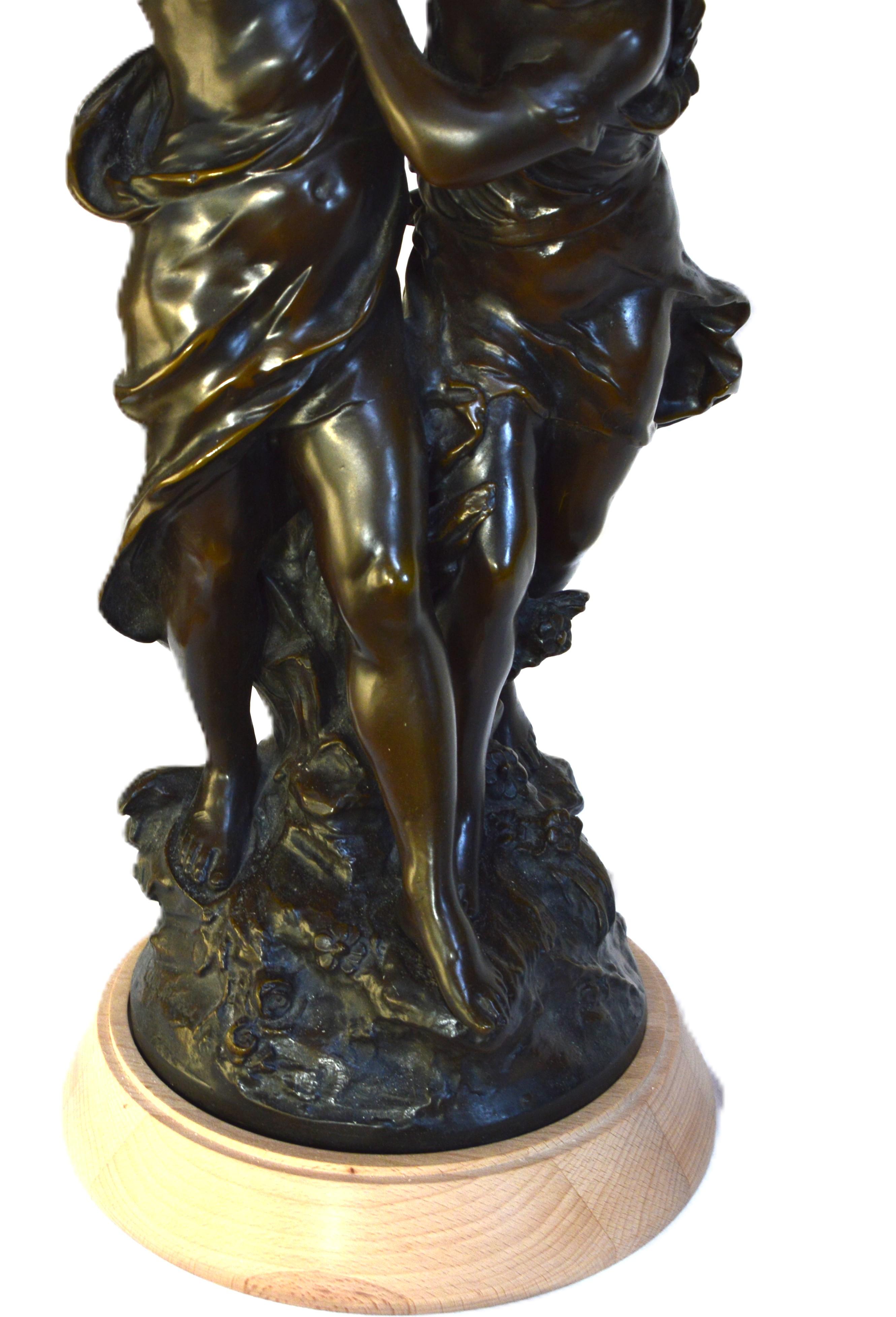 Louis Auguste Moreau children Bronze For Sale 2