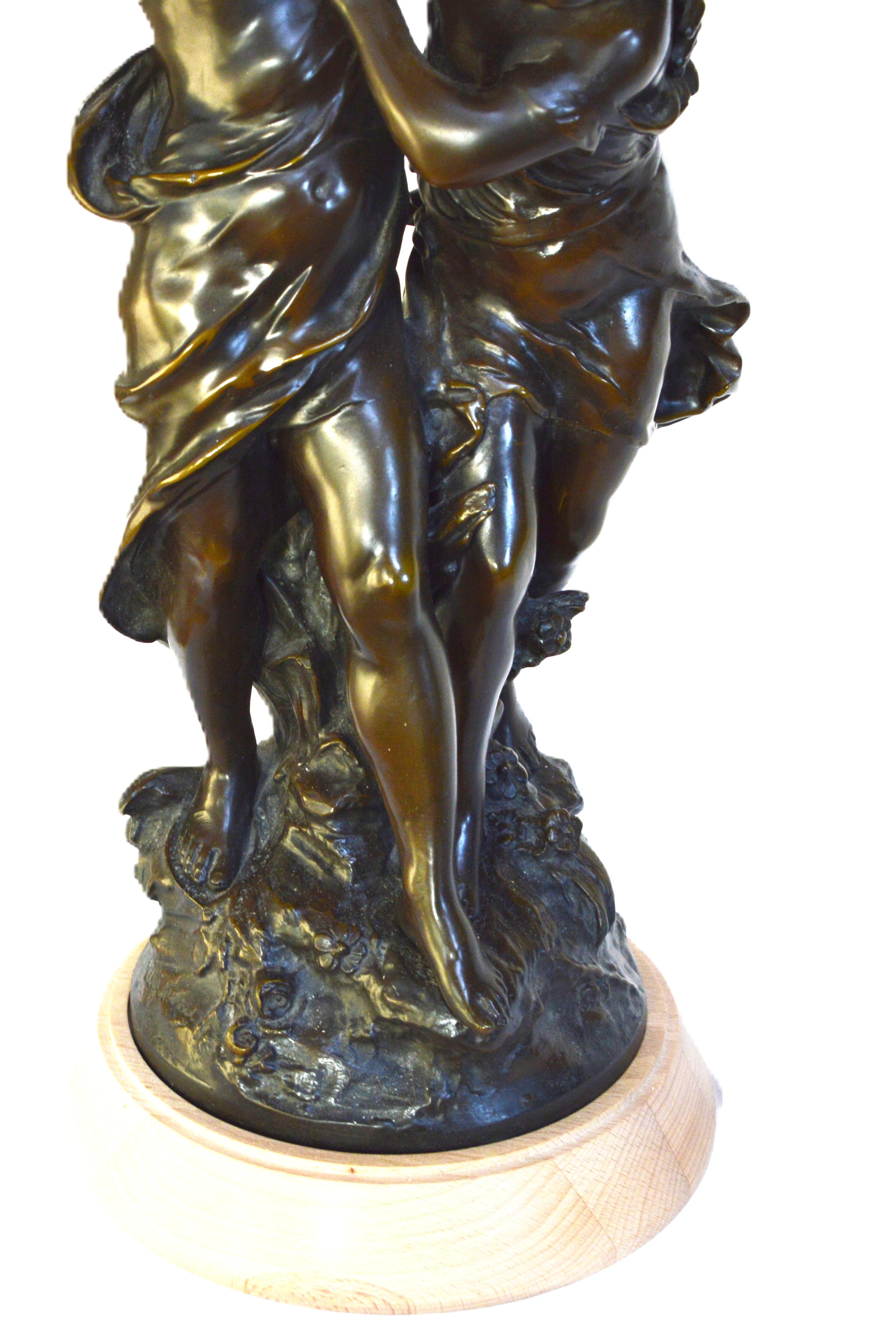 Louis Auguste Moreau children Bronze For Sale 4