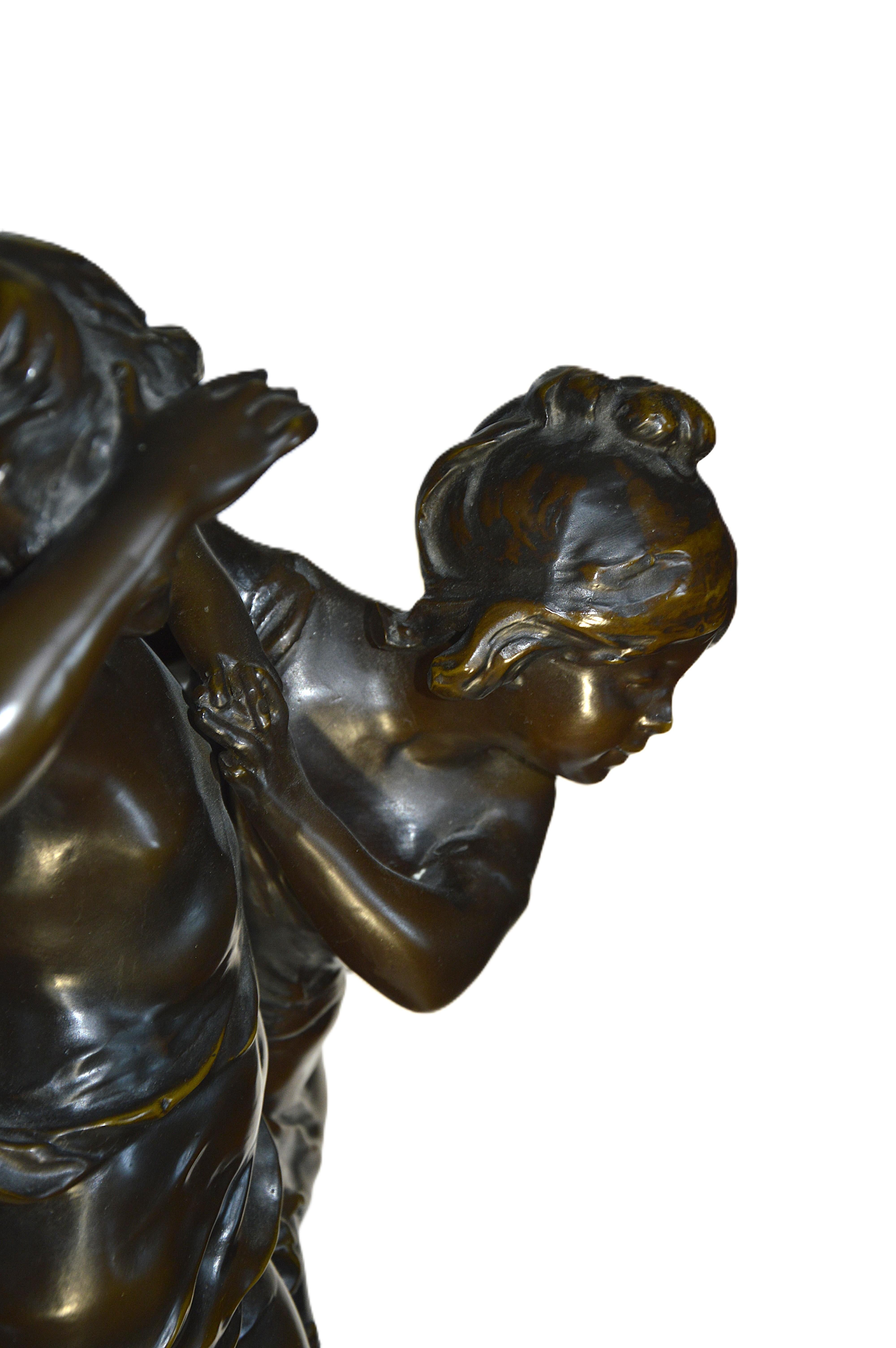 Louis Auguste Moreau children Bronze For Sale 5