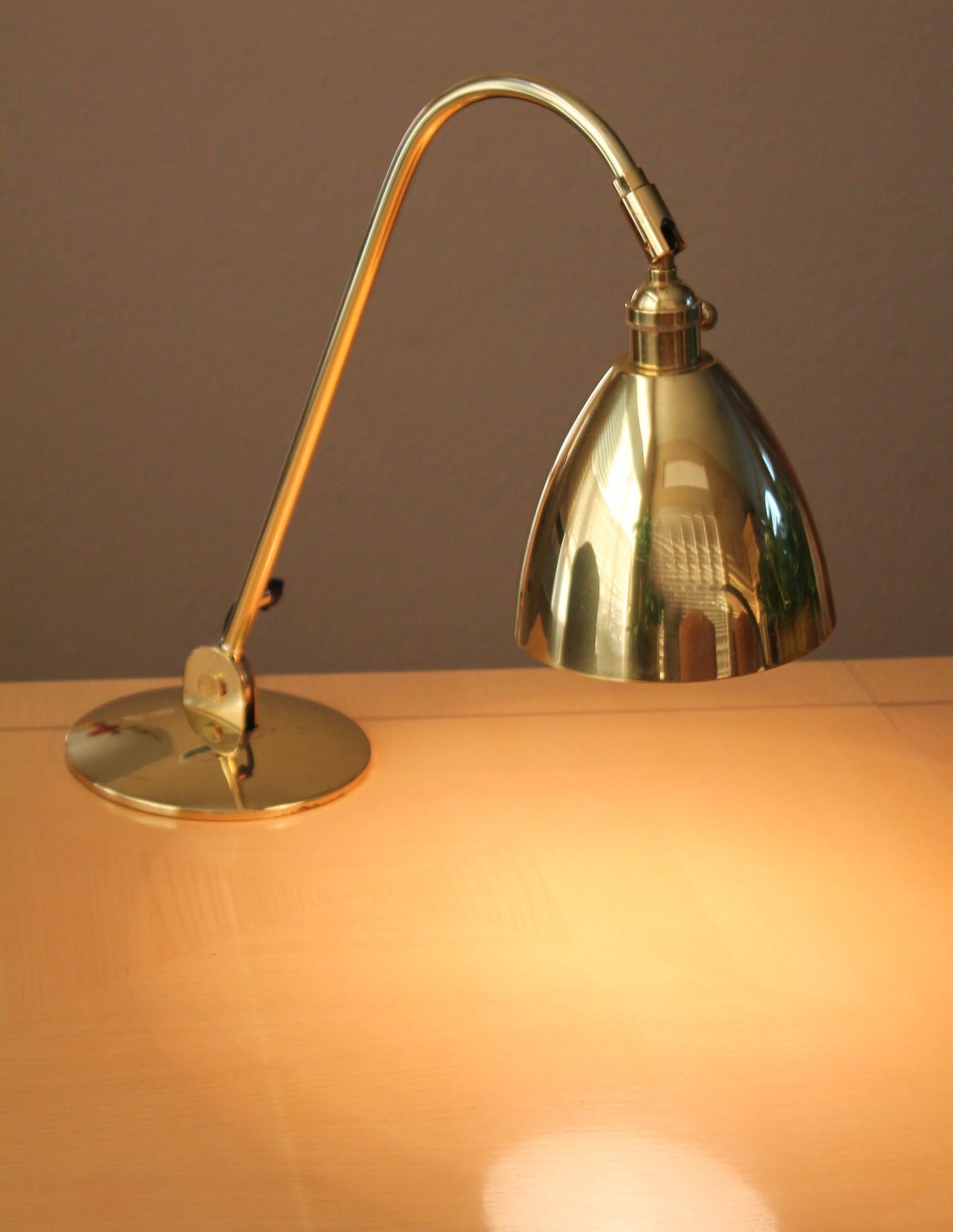Louis Baldinger Brass Articulating British Drafting Table Desk Lamp! Rare! In Good Condition For Sale In Peoria, AZ