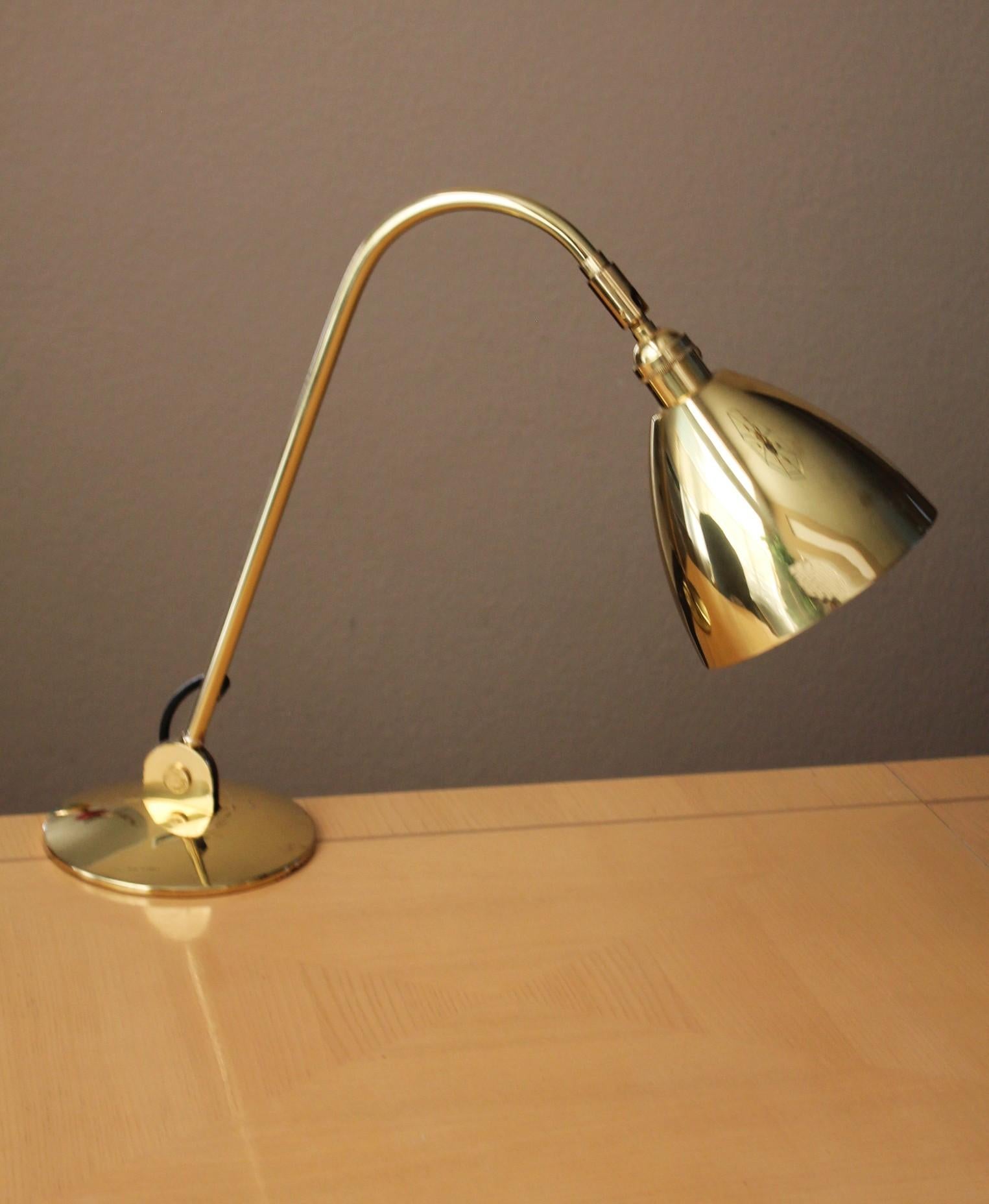 Louis Baldinger Brass Articulating British Drafting Table Desk Lamp! Rare! For Sale 1