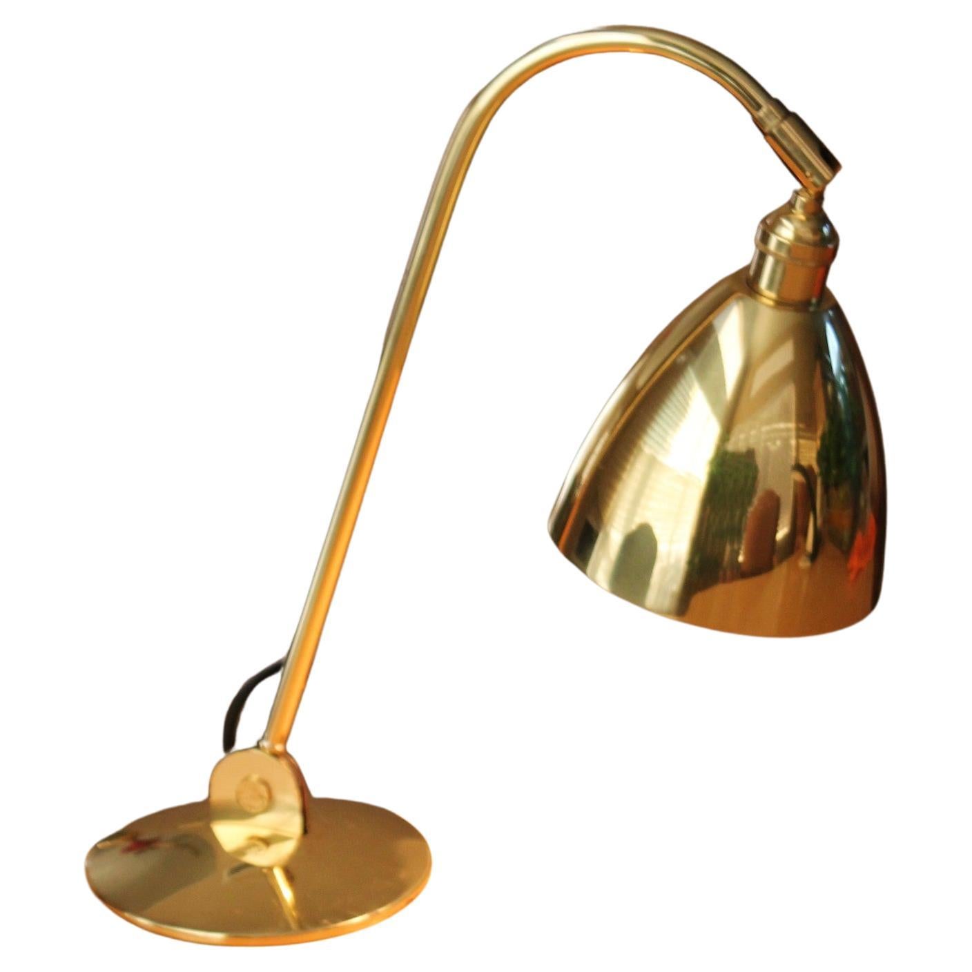 Lampada da tavolo inglese articolata in ottone Louis Baldinger! Raro!