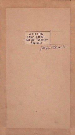 Madonna - Tecnica mista originale di Louis Balmet - Prima metà del XX secolo