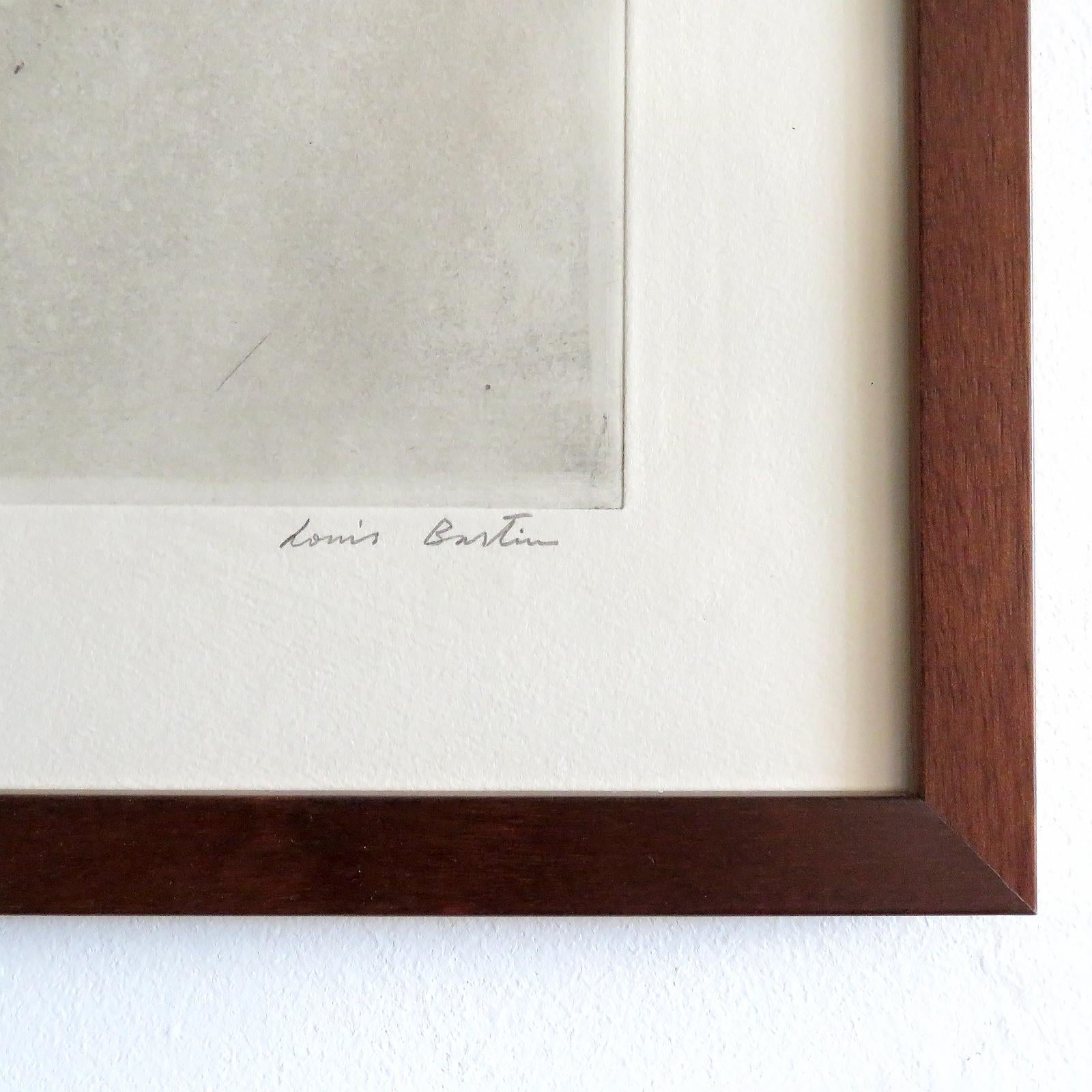 Louis Bastin 'Ohne Titel' Lithographie, signiert, nummeriert 24/260, 1970 im Angebot 1